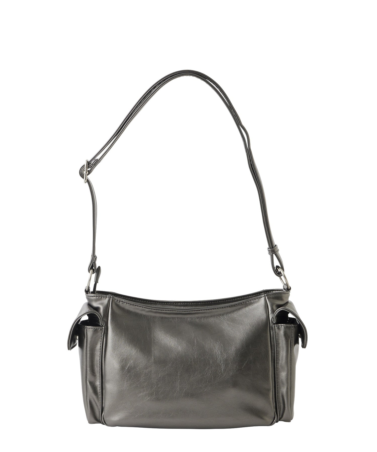 MULTI POCKET FAUX LEATHER HAND BAG