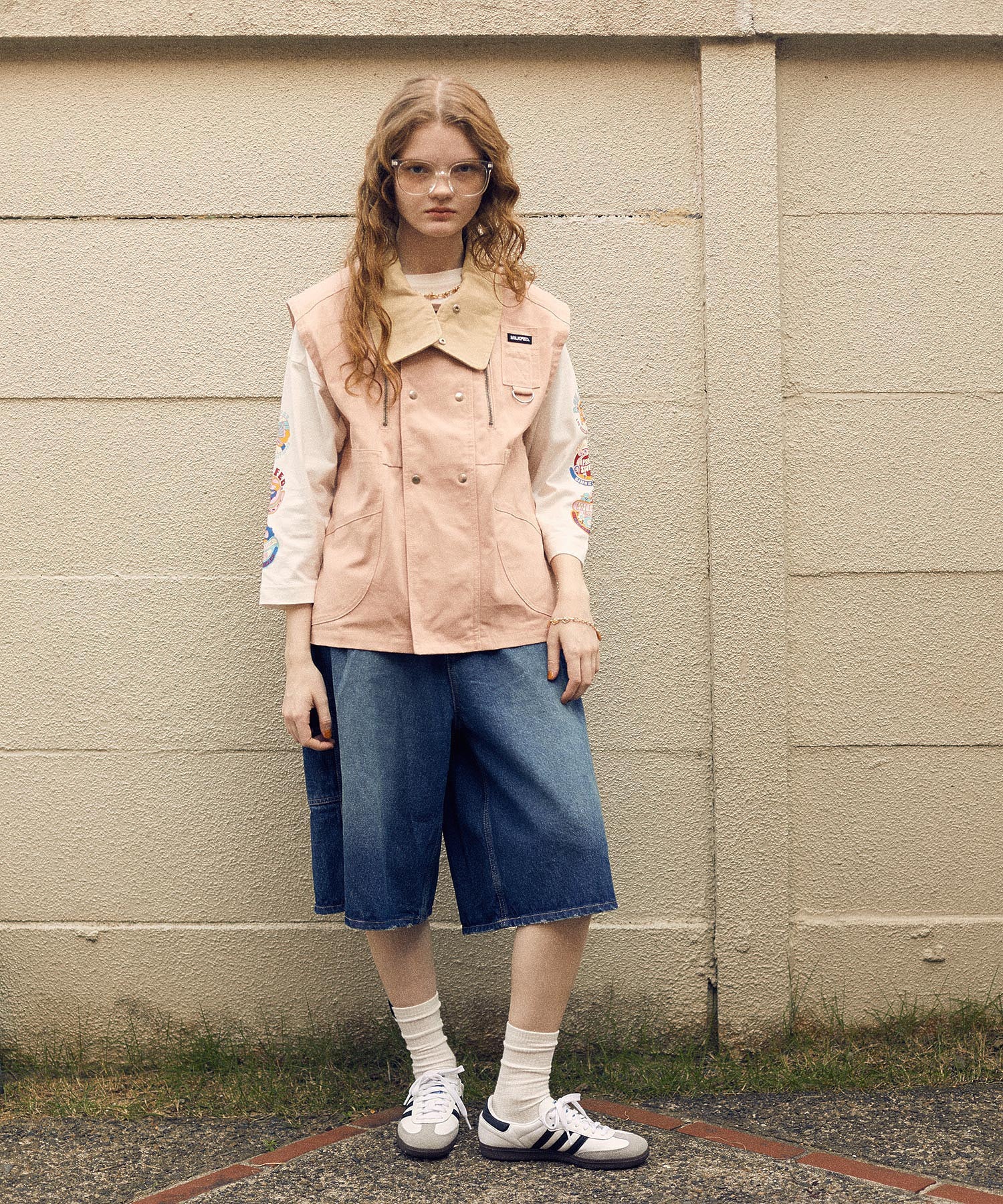 DEFORMED COLLAR DUCK VEST