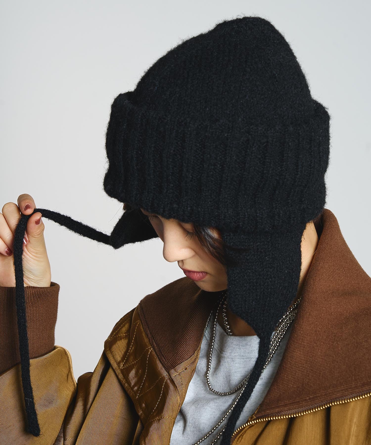 【ROSE BUD別注】EAR FLAP KNIT CAP