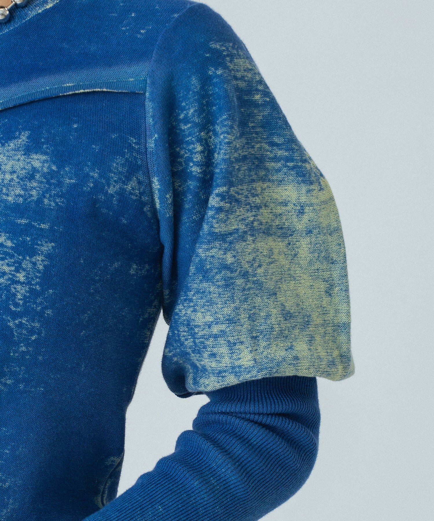 mici/VOLUME SLEEVE KNIT TOP