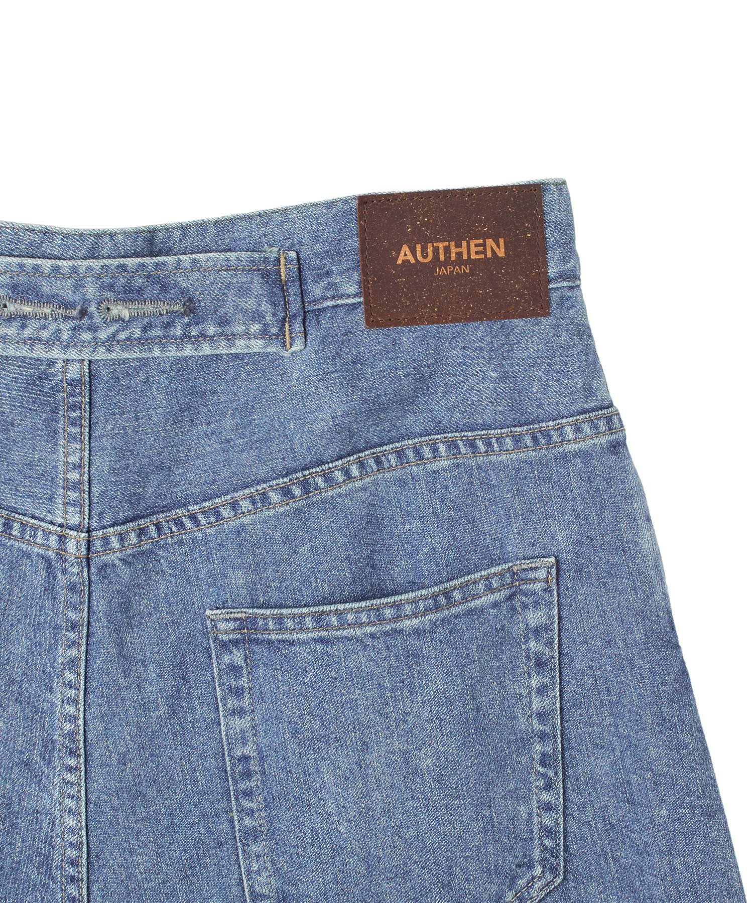 AUTHEN/SILKNIZED DENIM WIDE CROPPED PANT