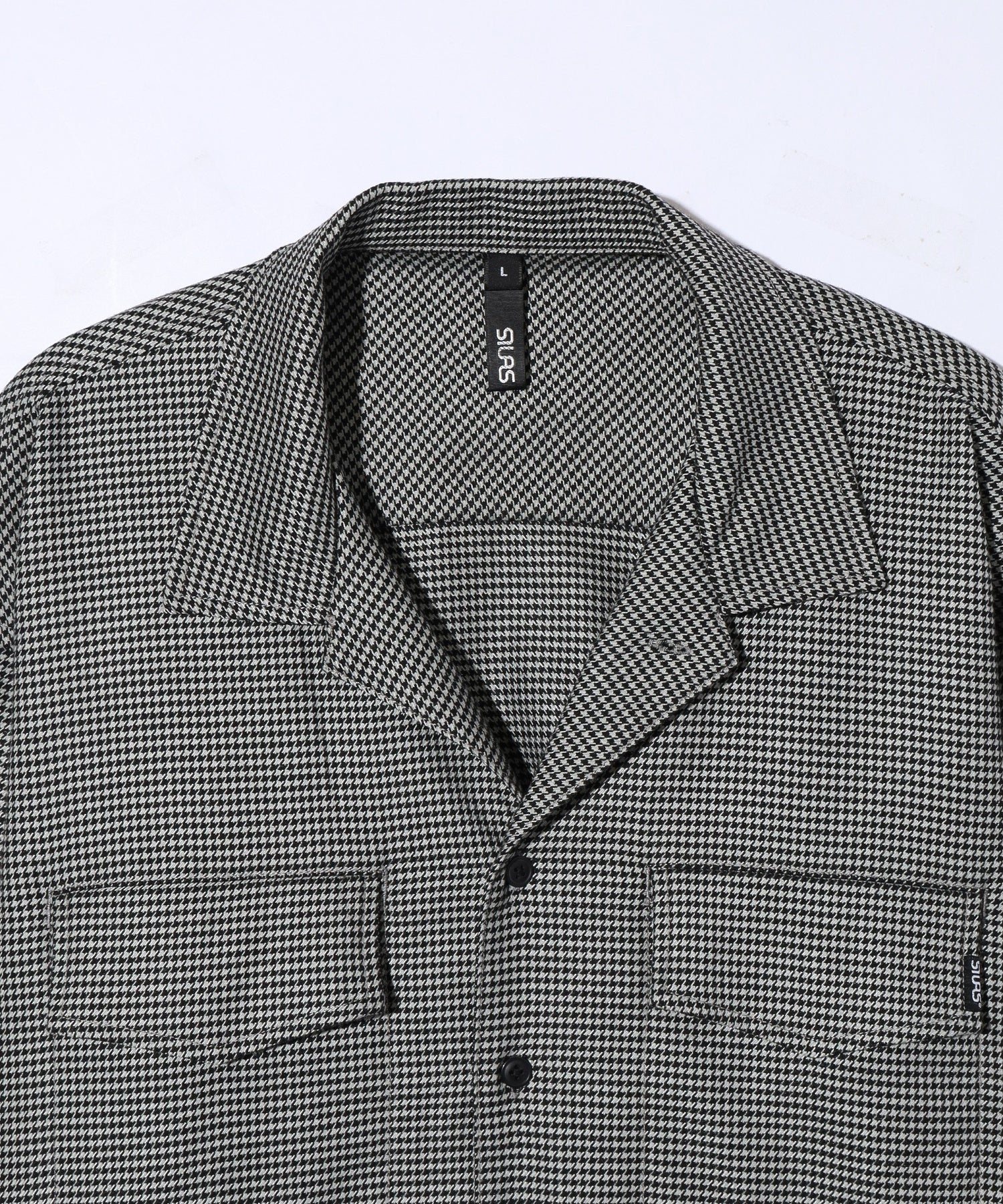 L/S HOUNDSTOOTH PATTERN SHIRT