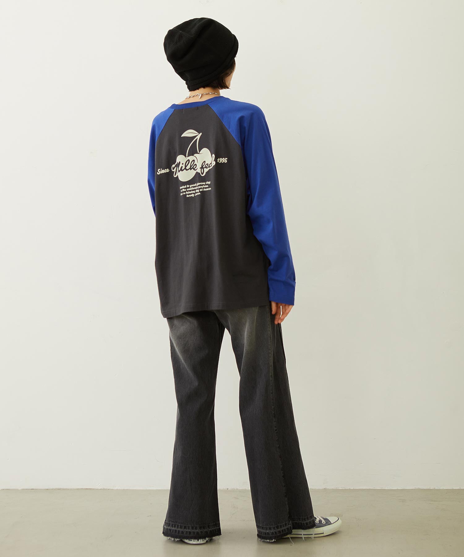 CHERRY FLOCK PRINT B/B TEE