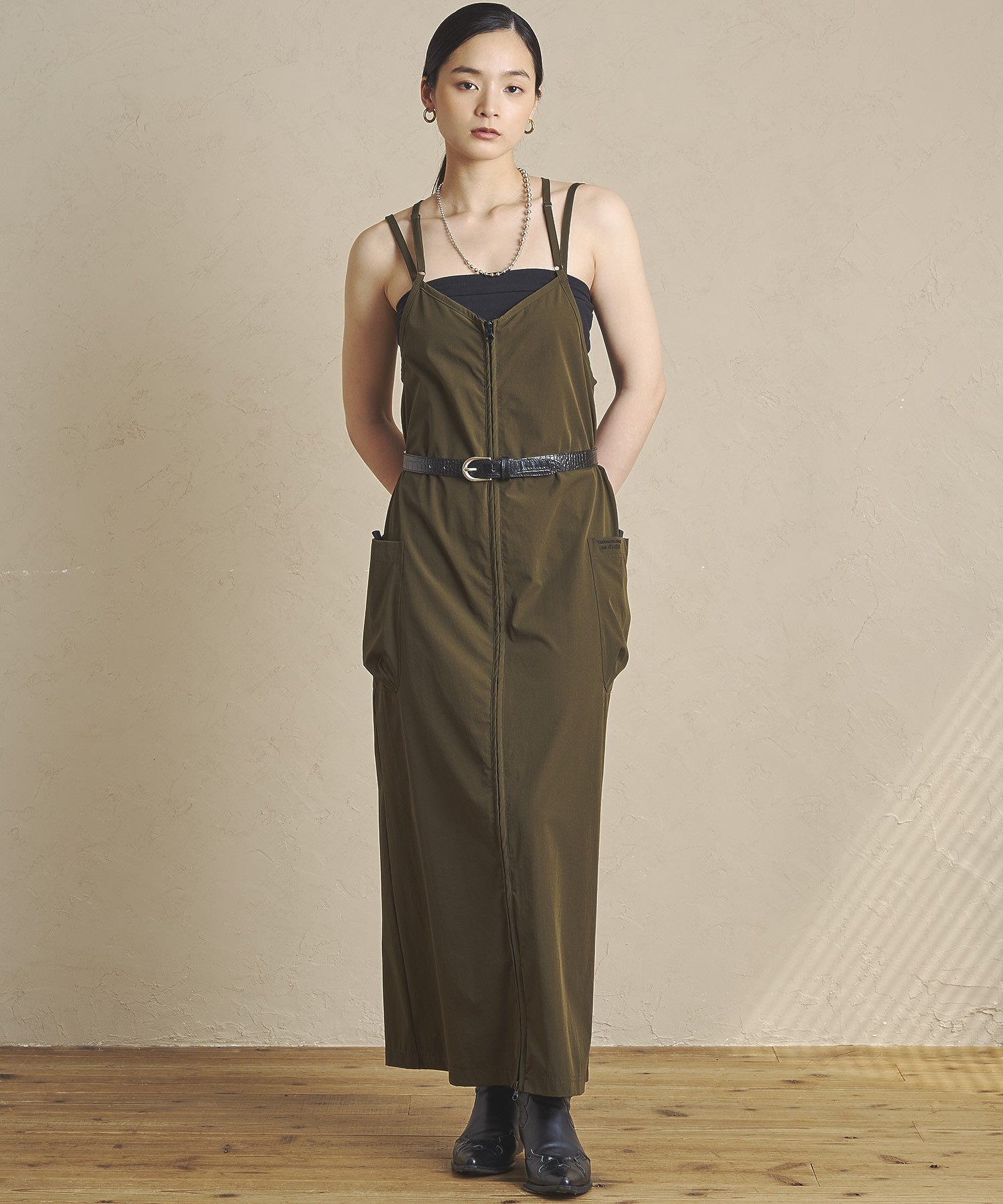 THOUSAND MILExGENE HEAVENS/BACK CROSS NALLOW STRAP DRESS