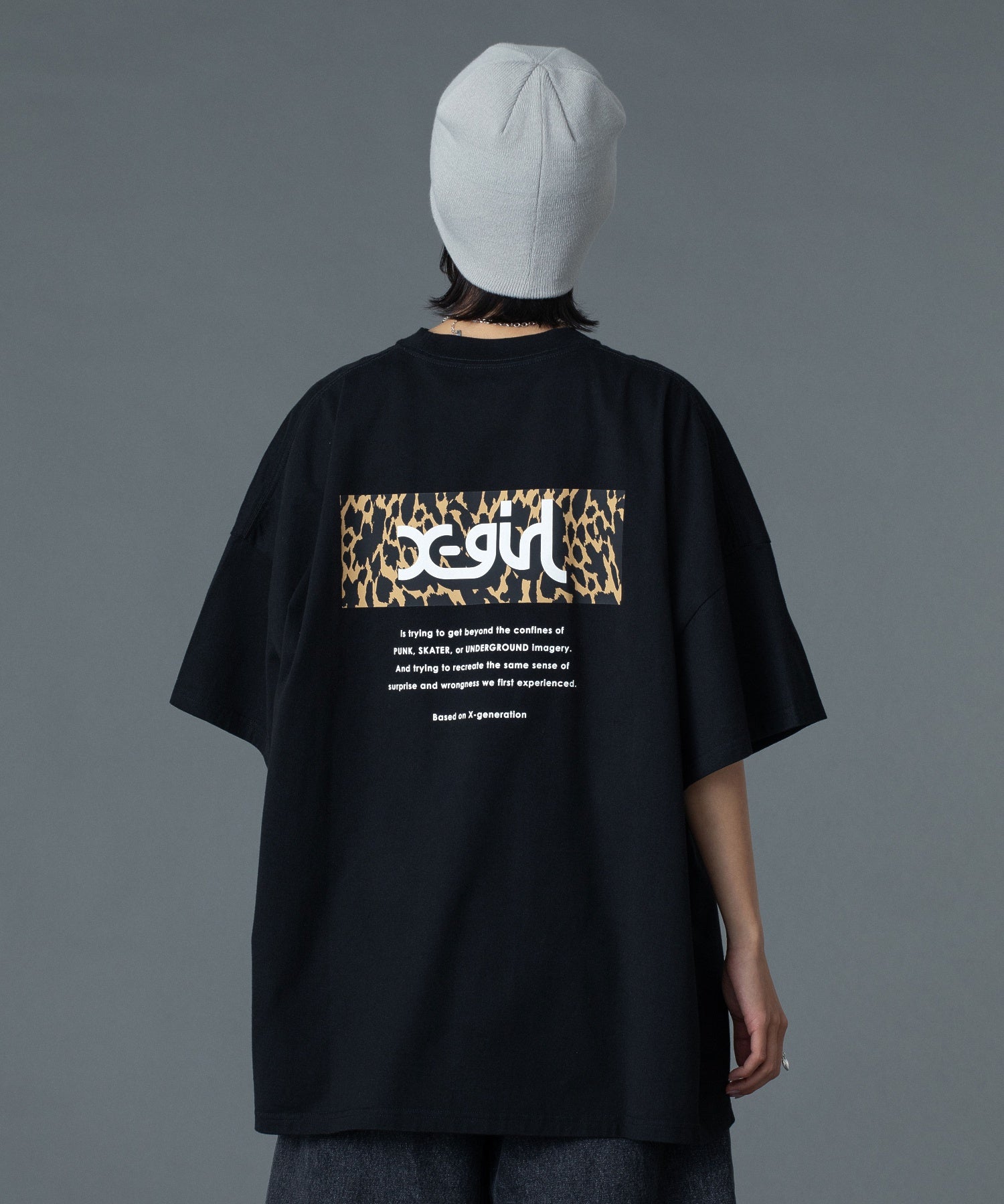 LEOPARD BOX LOGO S/S BIG TEE DRESS