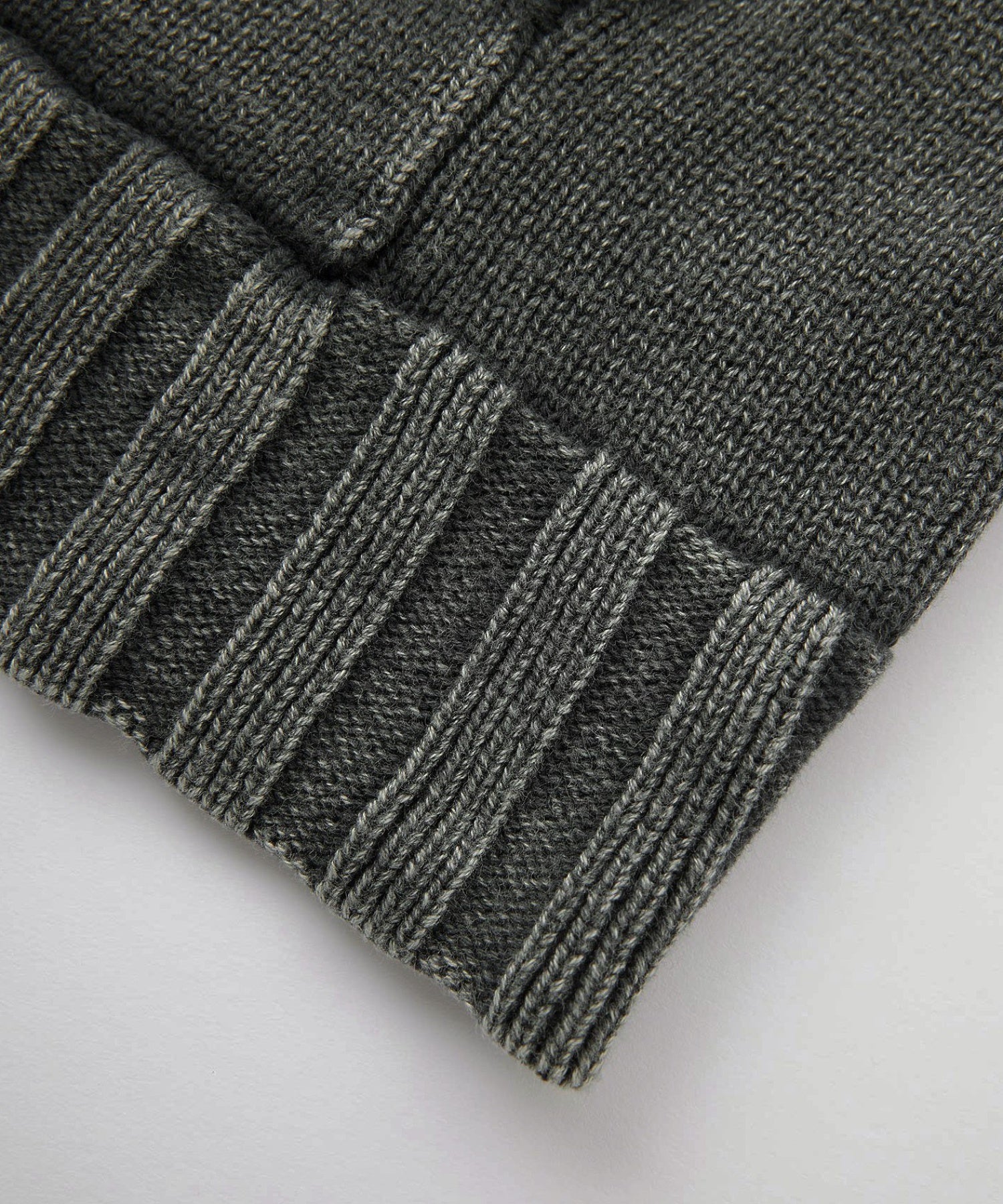 FADED WOVEN MIX KNIT HOODIE