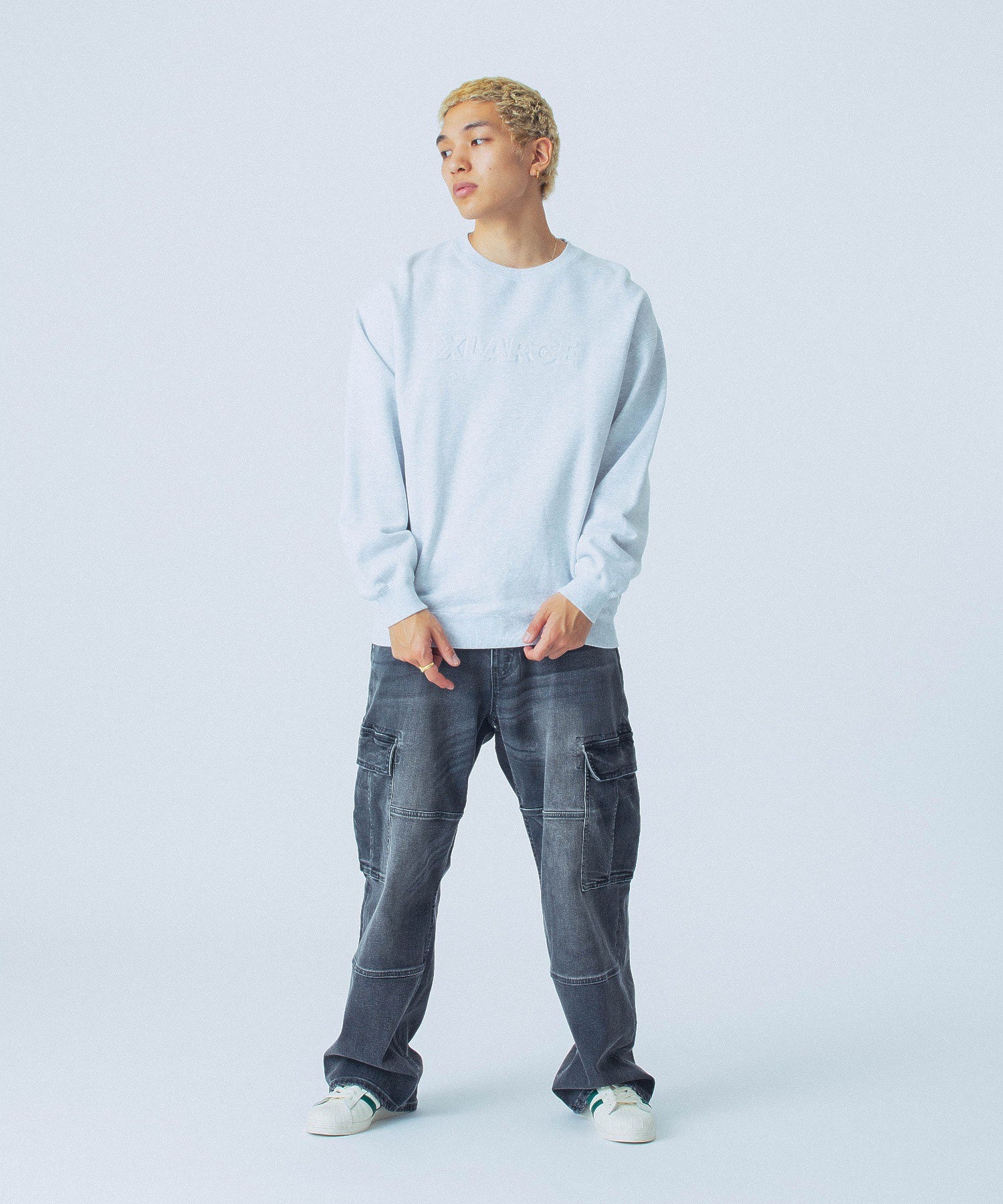 STRETCH DENIM CARGO PANTS