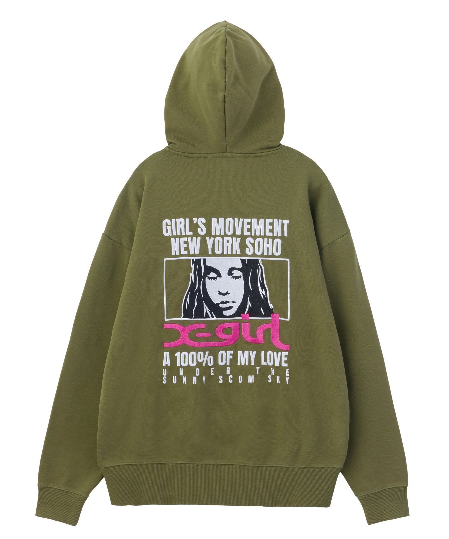FACE BOX AND MESSAGE ZIP UP SWEAT HOODIE