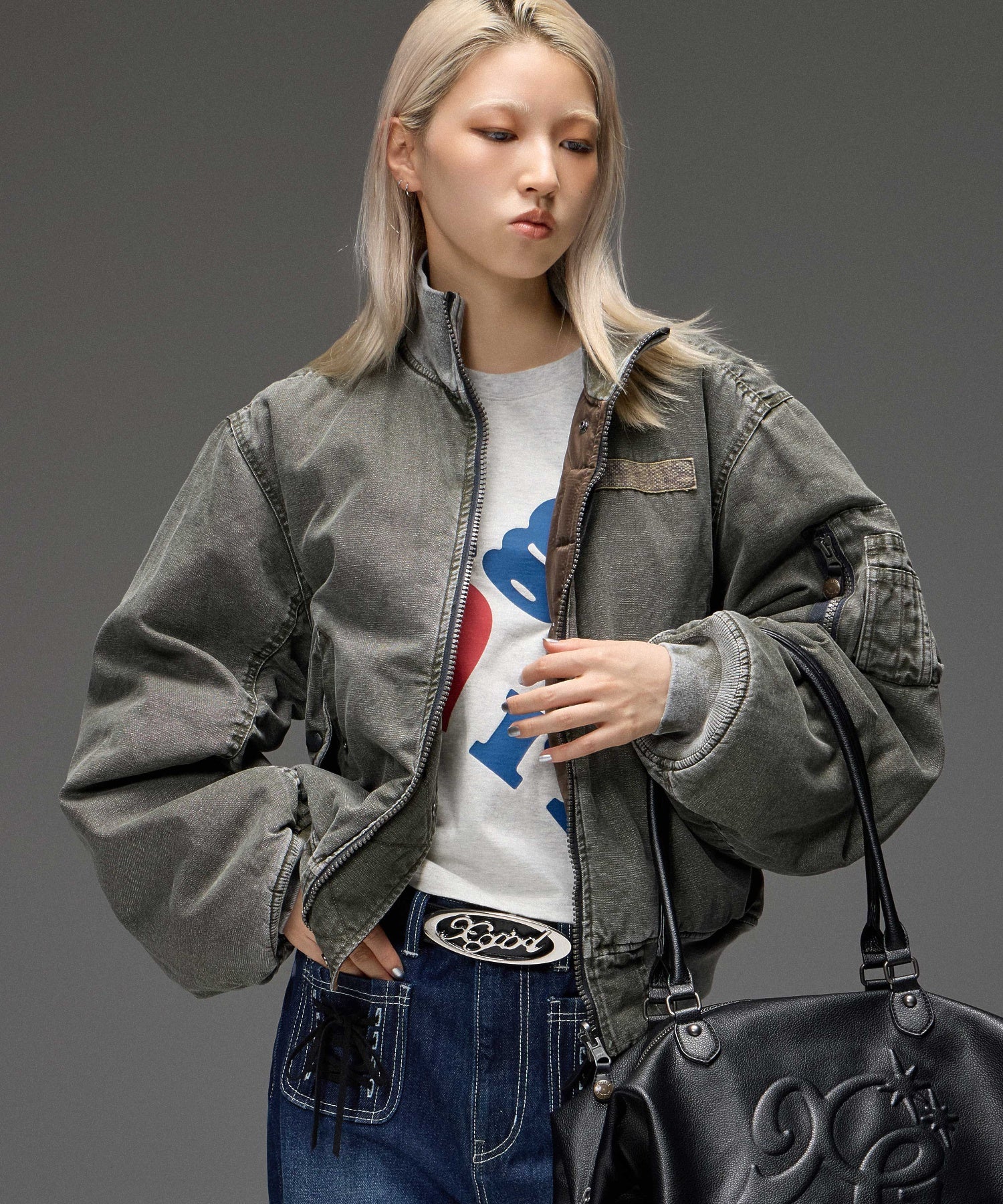 REVERSIBLE FADED MA-1 JACKET