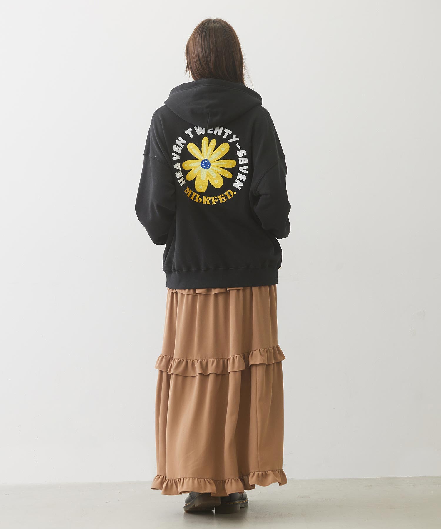 EMBROIDERD FLOWER SWEAT HOODIE