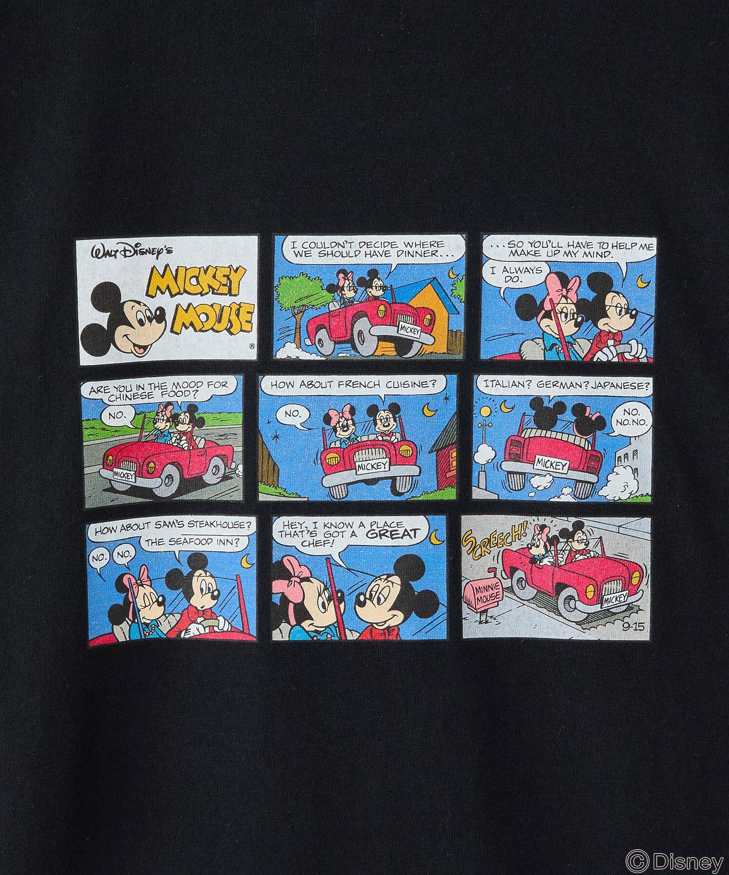 【WEB・一部店舗限定】MICKEY AND FRIENDS/COMIC PRINT S/S TEE