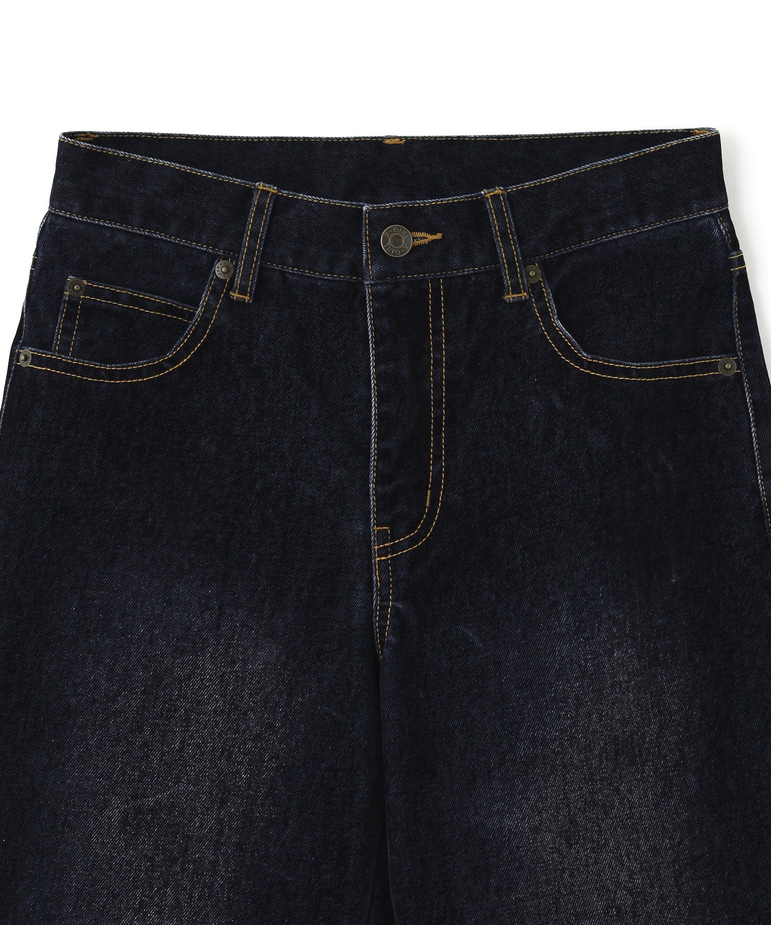 FLOCKED DENIM FLARE PANTS