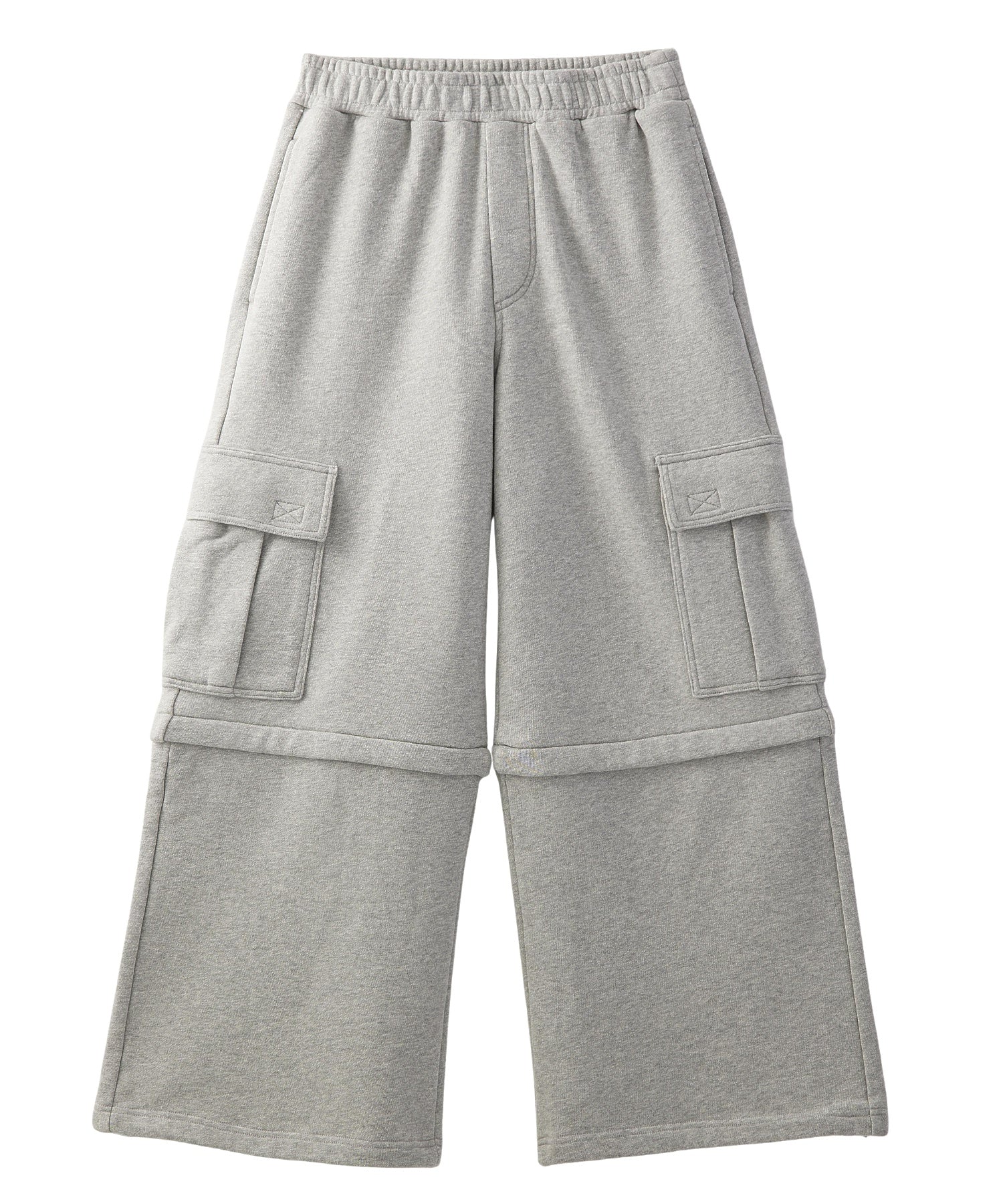 2WAY WIDE LEG CARGO SWEAT PANTS