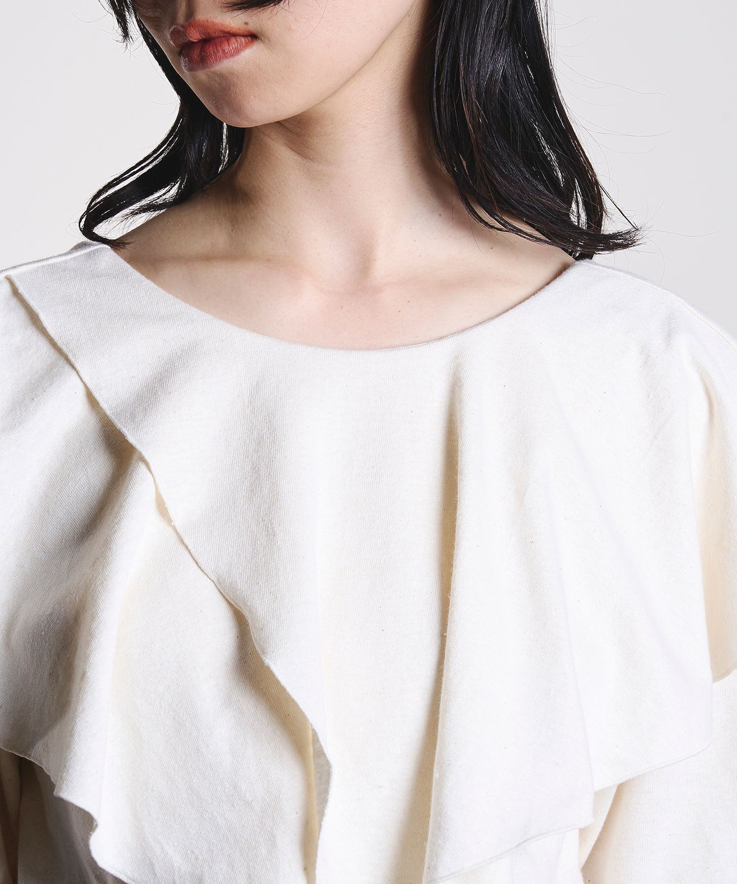 mici/RAFFLE LACE UP TOP