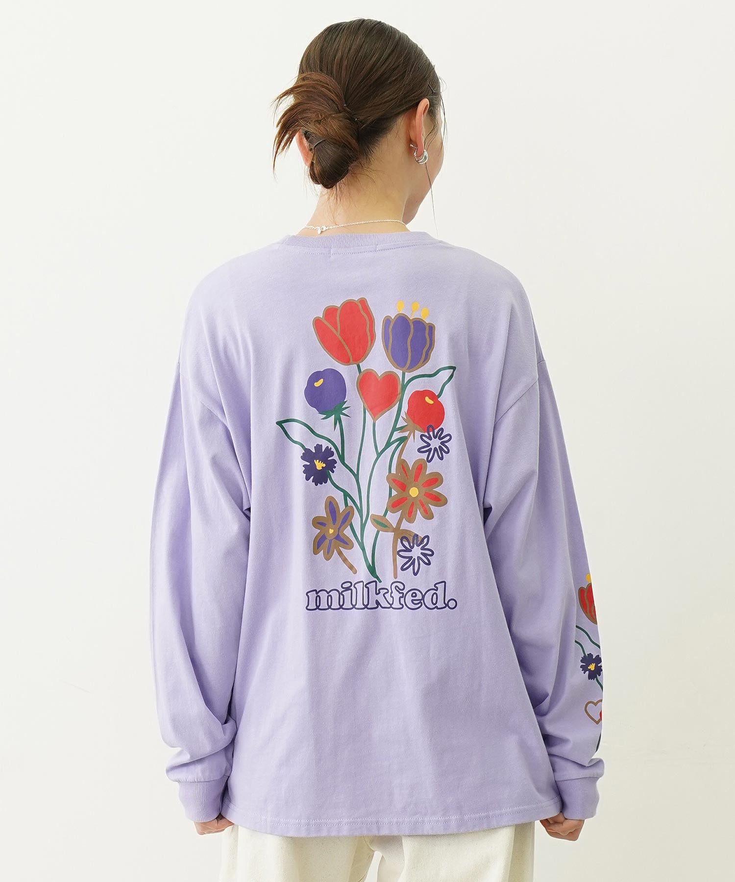 FLOWER PRINT WIDE L/S TEE