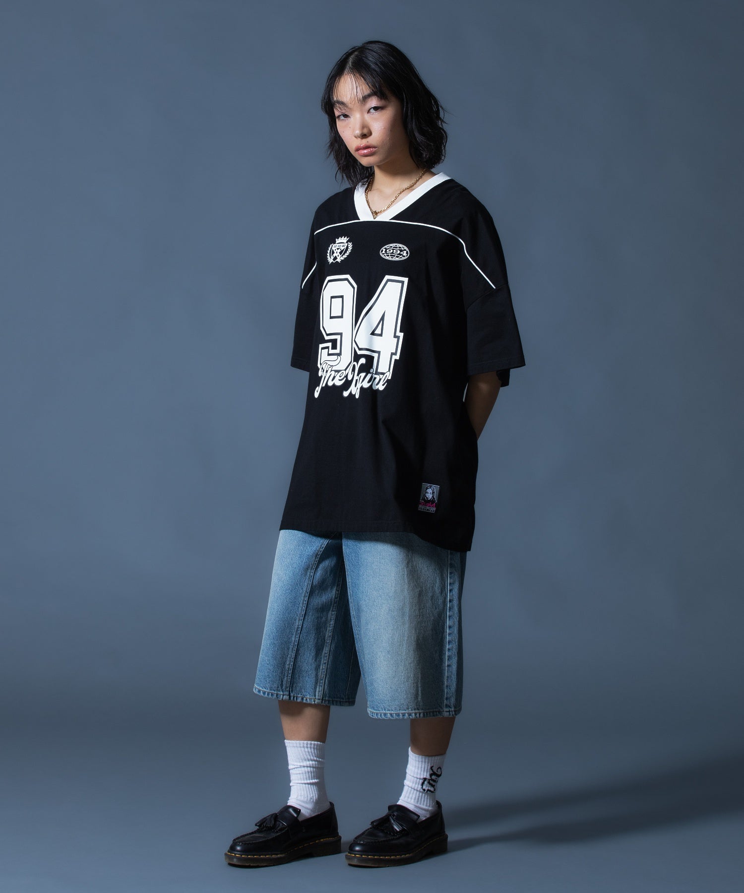 FACE LABEL NUMBER BIG TEE DRESS