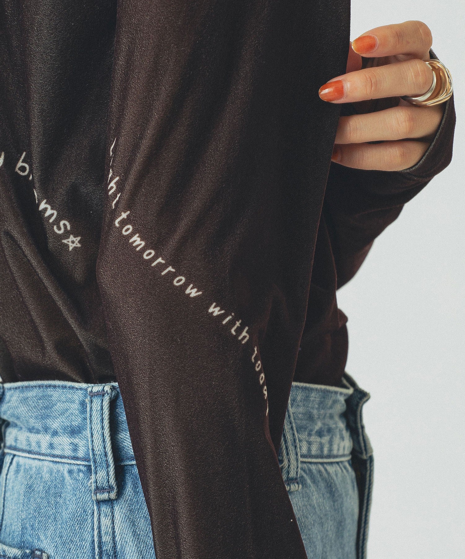SHEER VELOUR L/S TEE