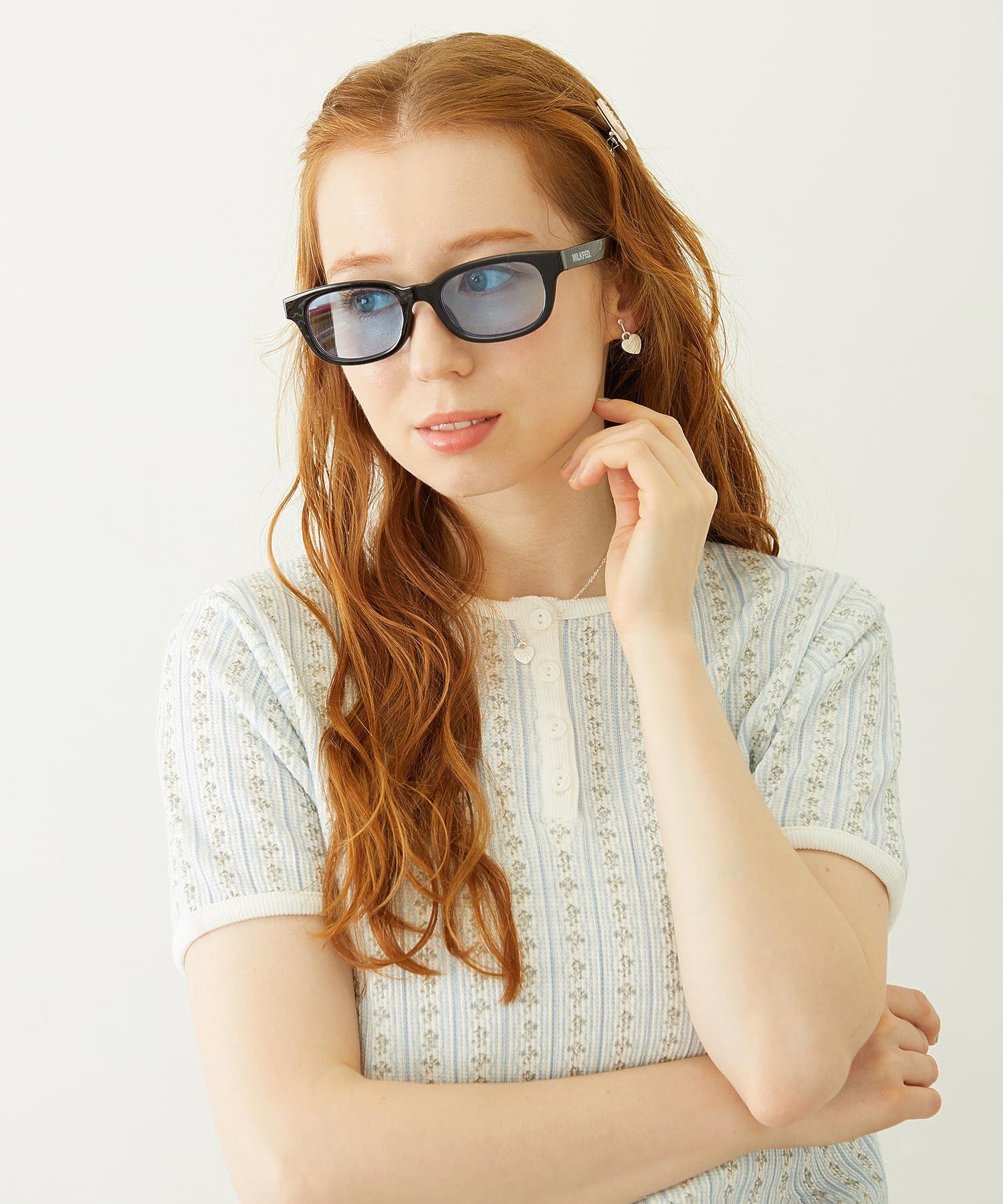 MILKFED. LOGO SQUARE SUNGLASSES