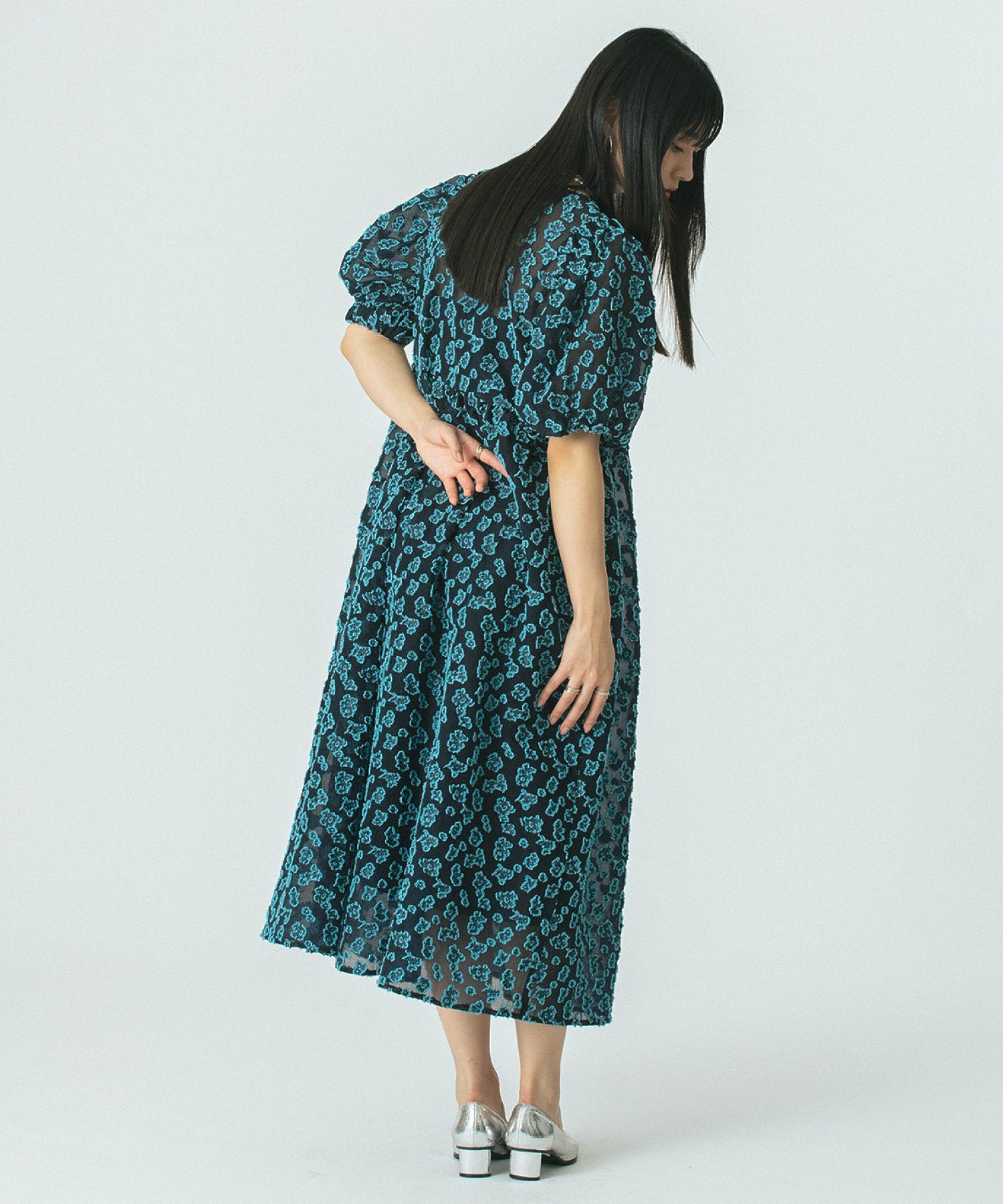 FLOWER JACQUARD DRESS