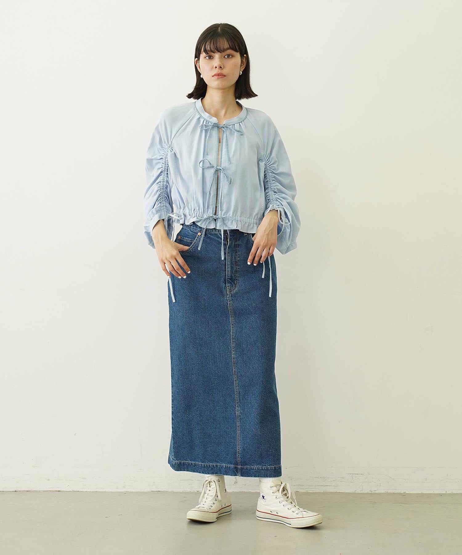 DENIM LONG SKIRT