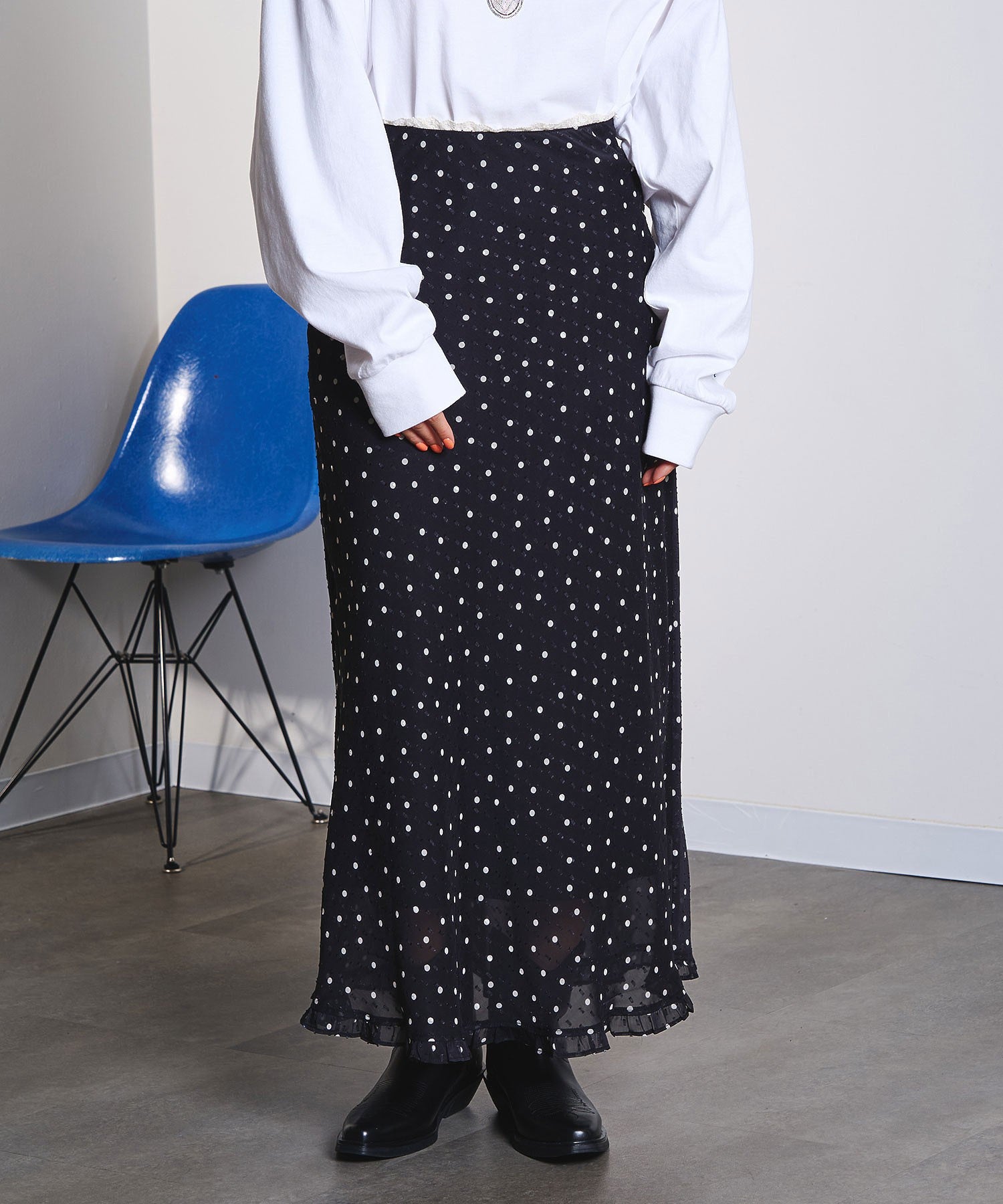 PRINTED NARROW SKIRT