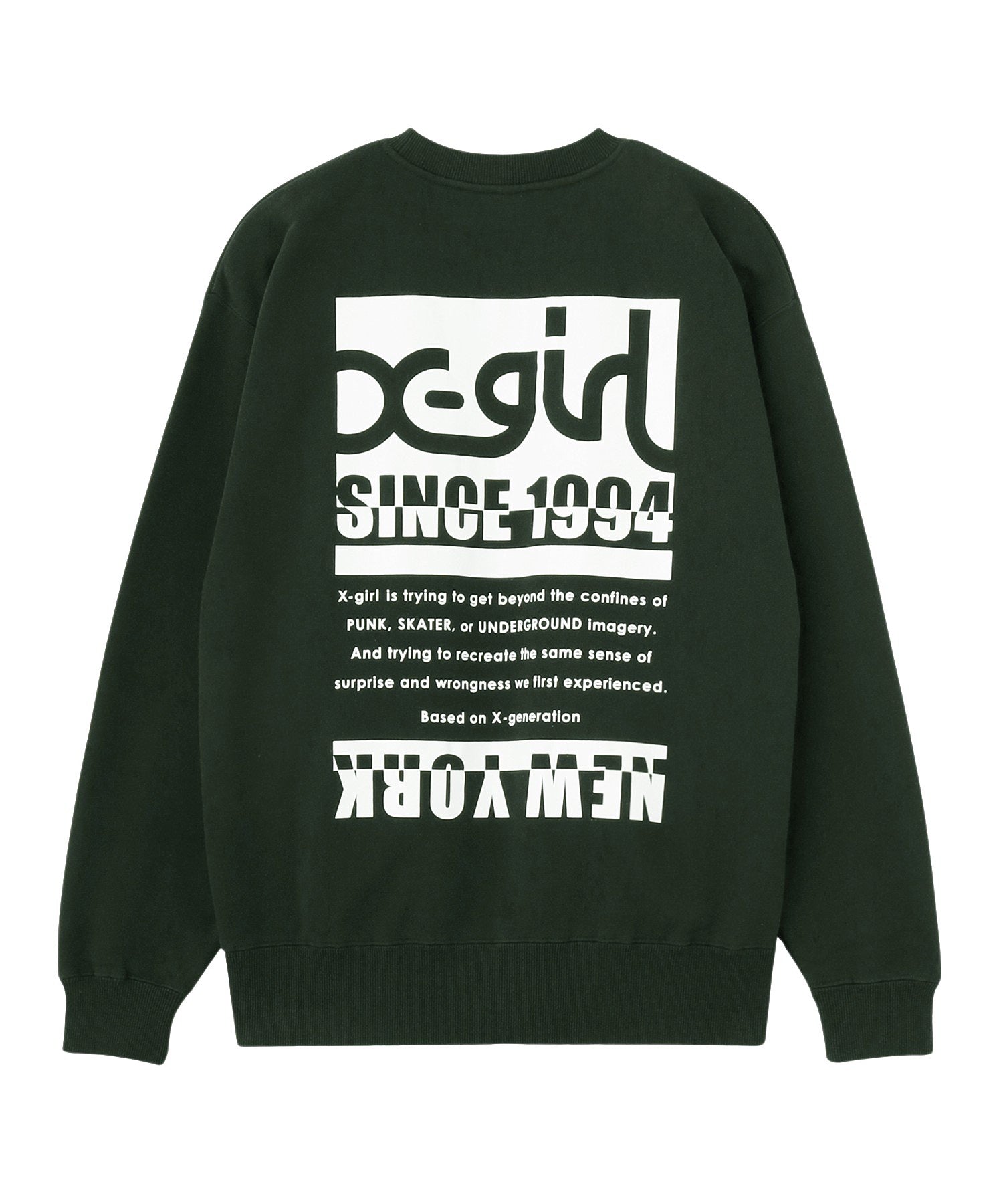 BI COLOR BOX LOGO CREWNECK SWEAT TOP