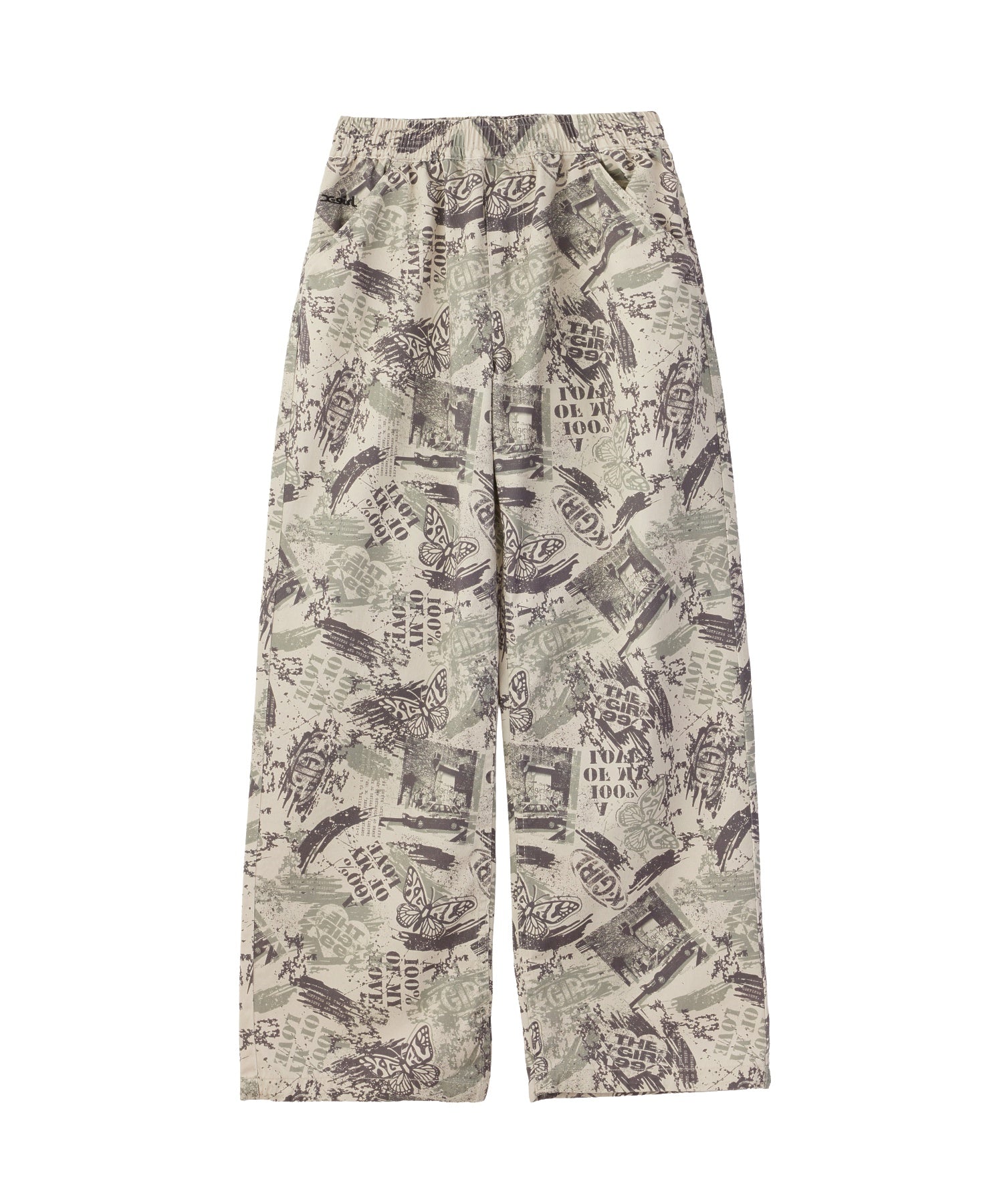 FACE LABEL POCKET EASY PANTS