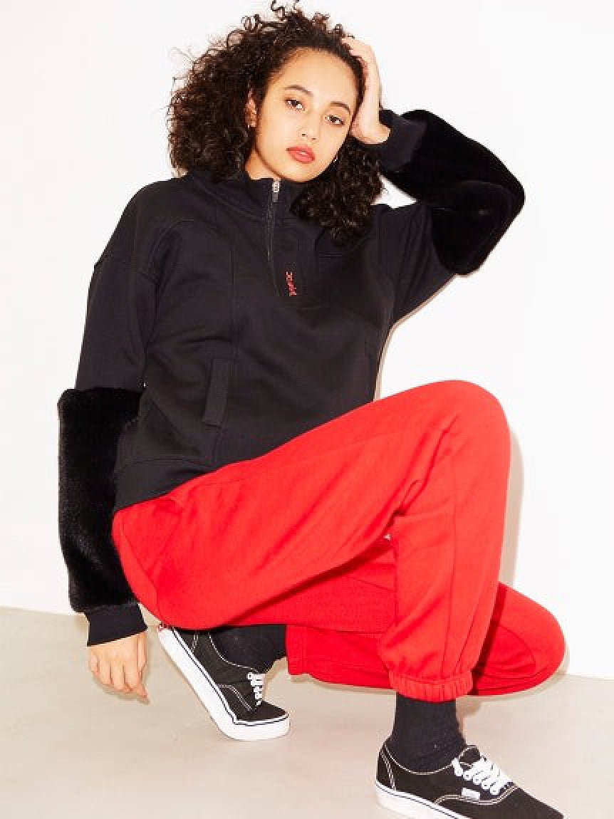 MONSTER SLEEVE ANORAK X-girl