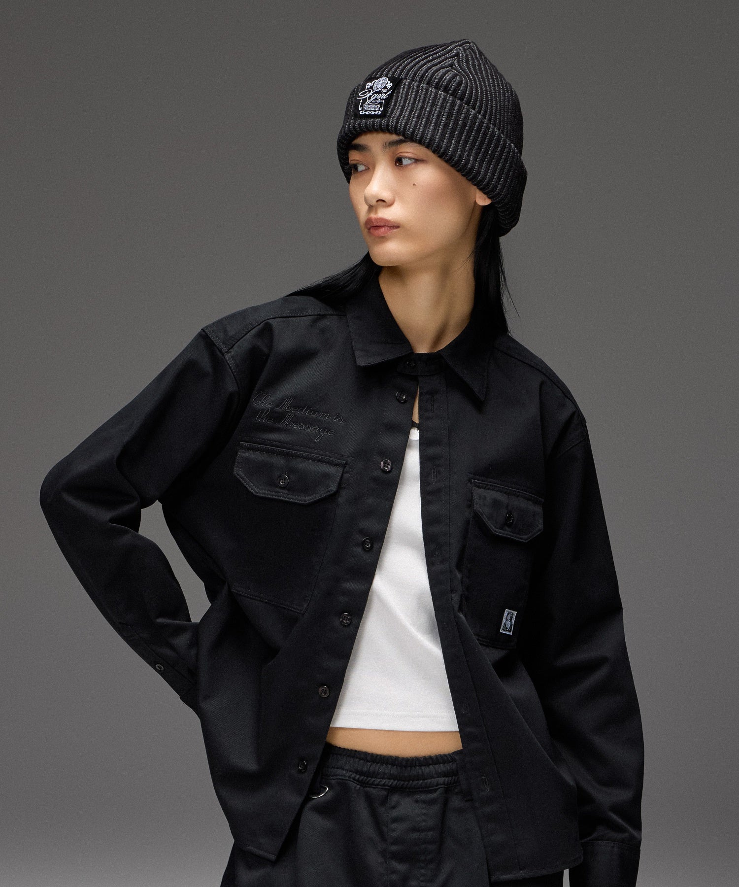 BICOLOR RIB CUFF BEANIE