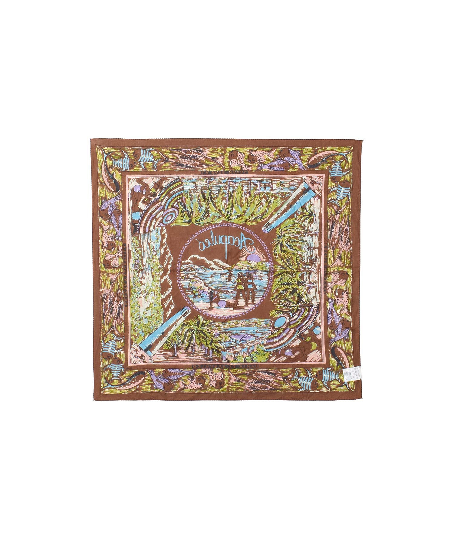 BINDU/ACAPULCO 64㎝ MAP SCARF