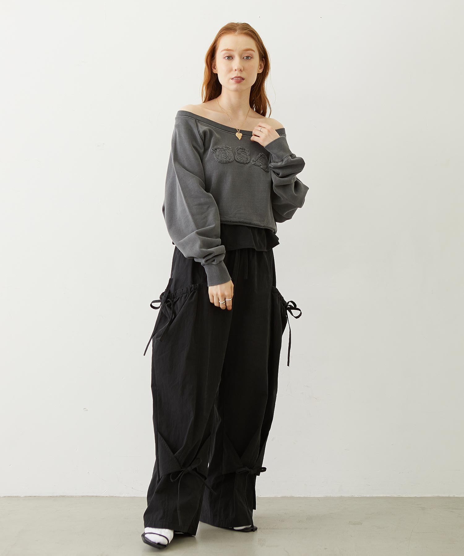 WASHED OFF SHOULDER TOP