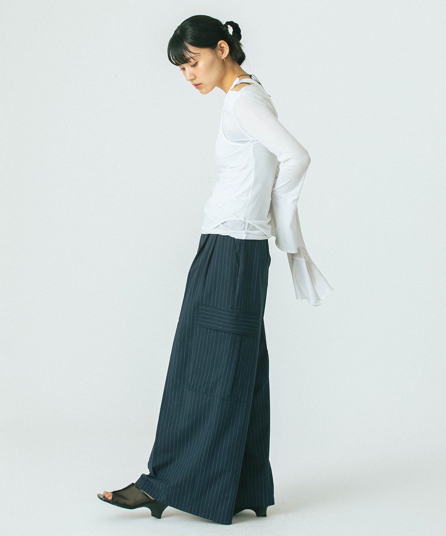 CREOLME/SUITING WIDE PANTS