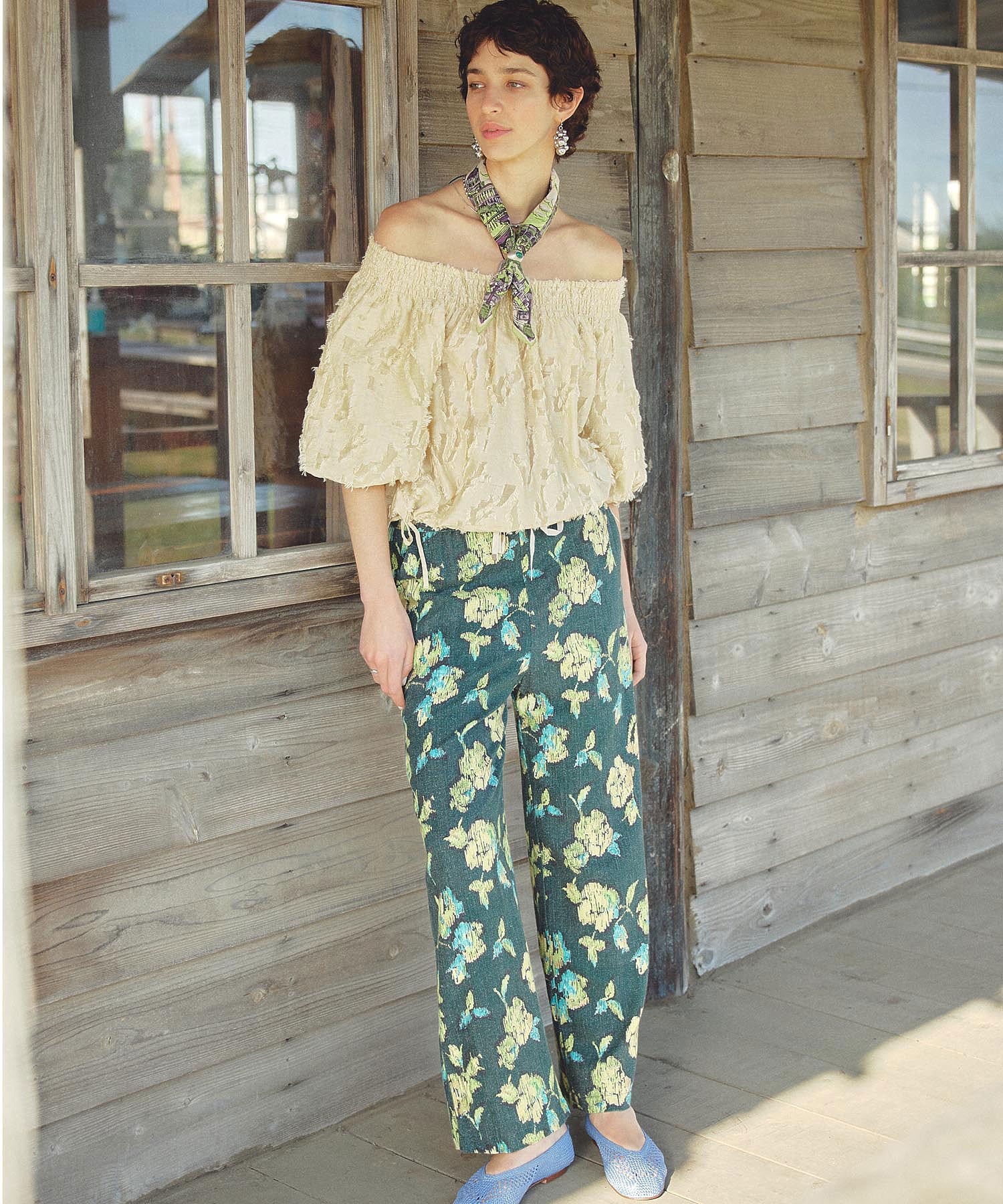 【ROSE BUD別注】Bertuchi x GENE HEAVENS MESH FLAT SHOES