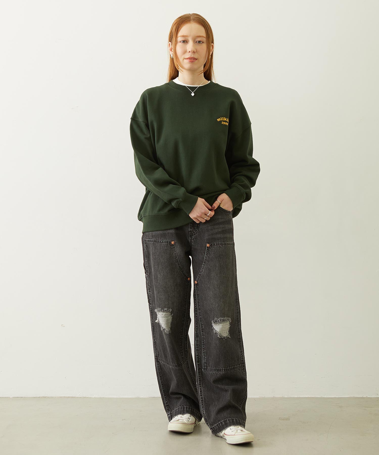 COOPER LOGO WIDE CREW SWEAT TOP