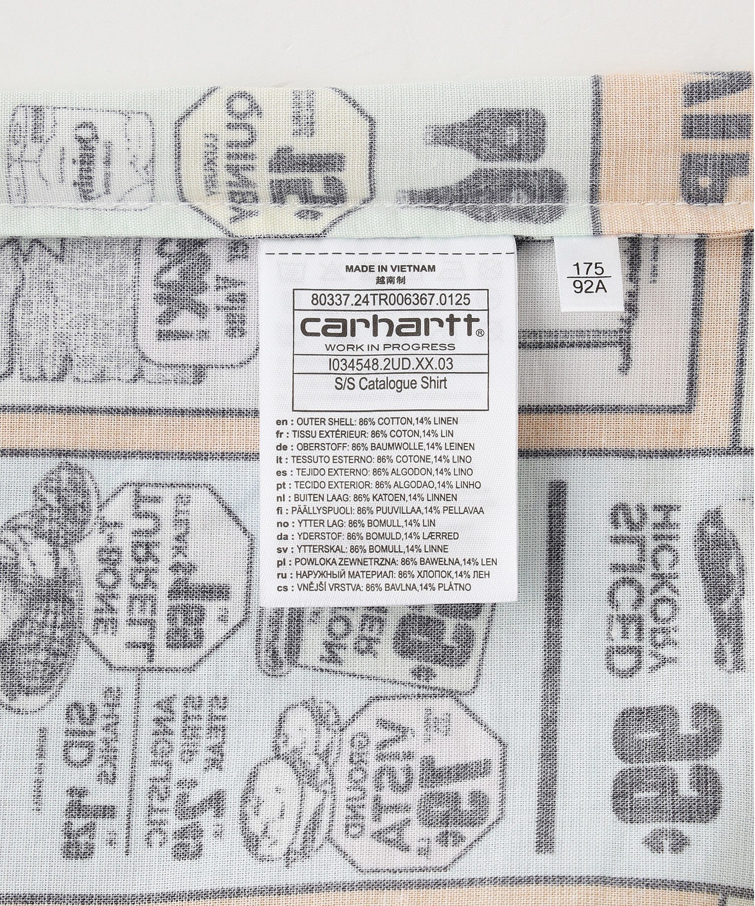Carhartt WIP/カーハート/S/S CATALOGUE SHIRT I034548