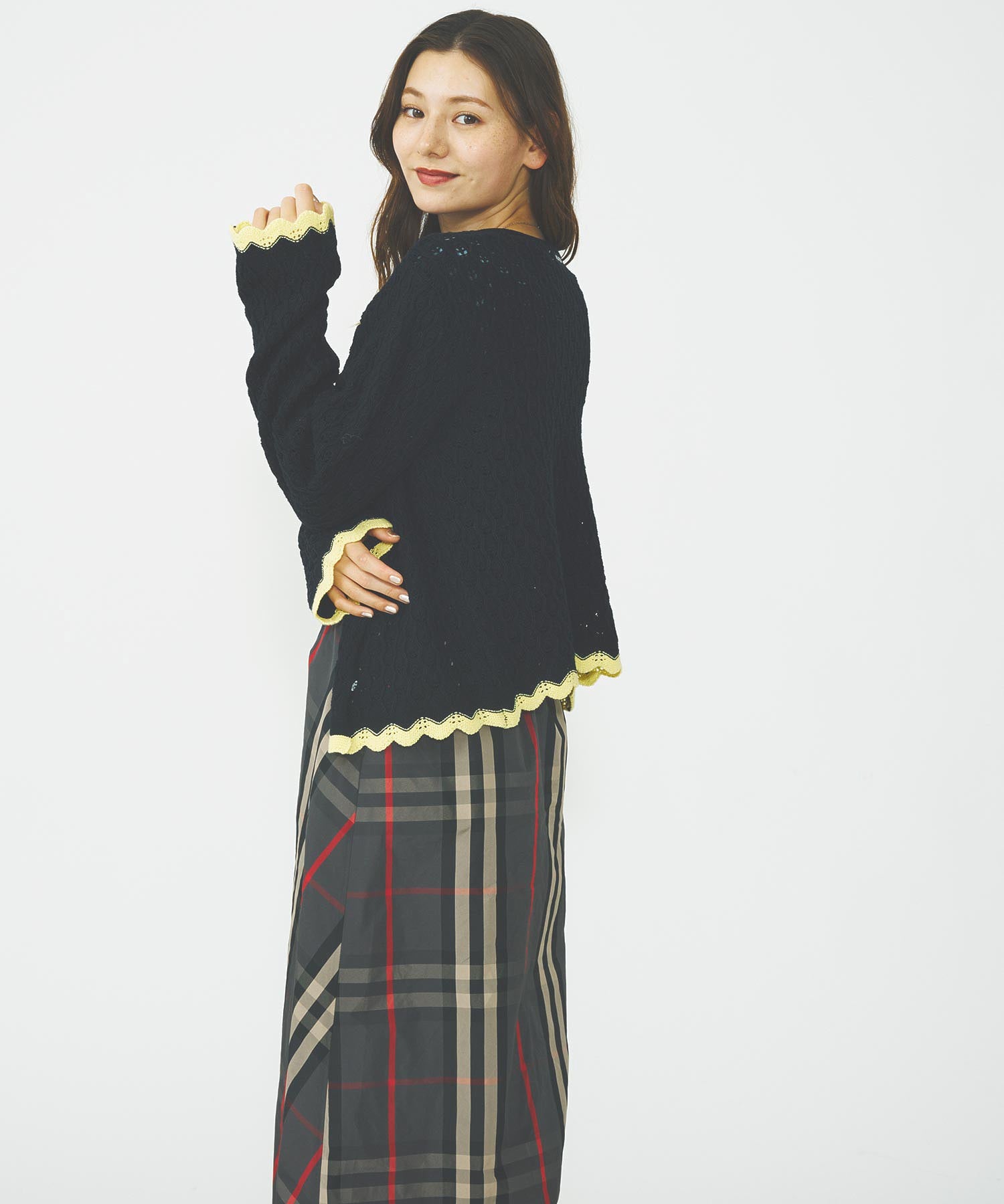 PLAID LONG SKIRT