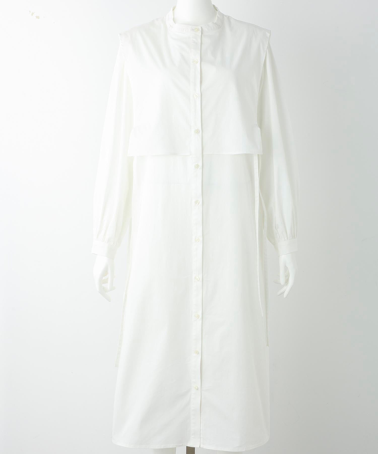 SIDE RIBBON SHIRT DRESS MILKFED.