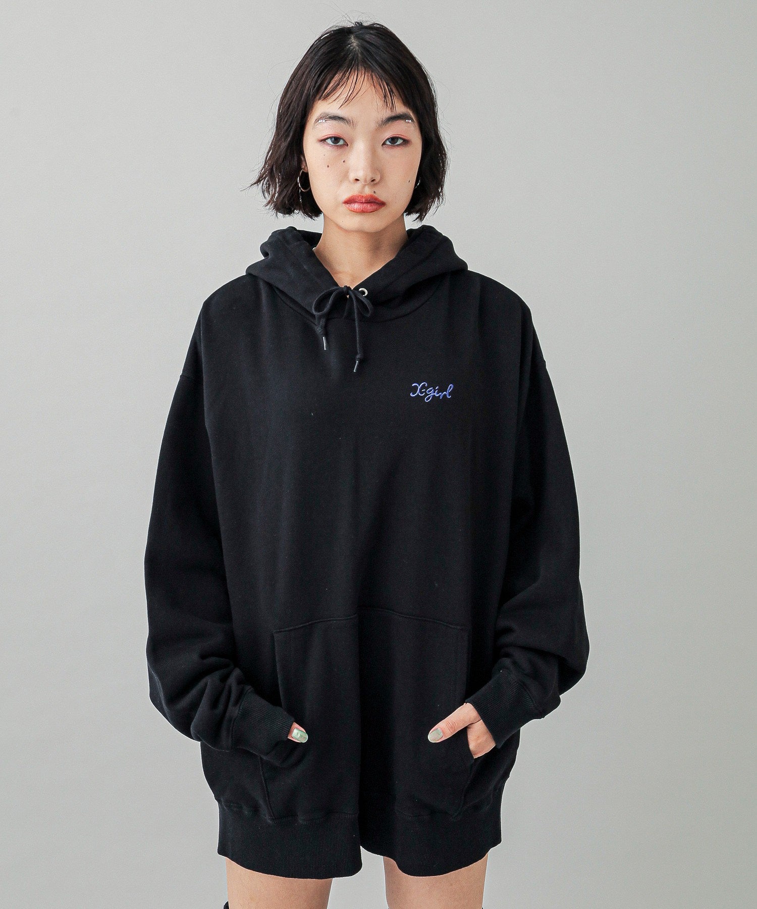 BUTTERFLY PATCH OVERSIZED SWEAT HOODIE