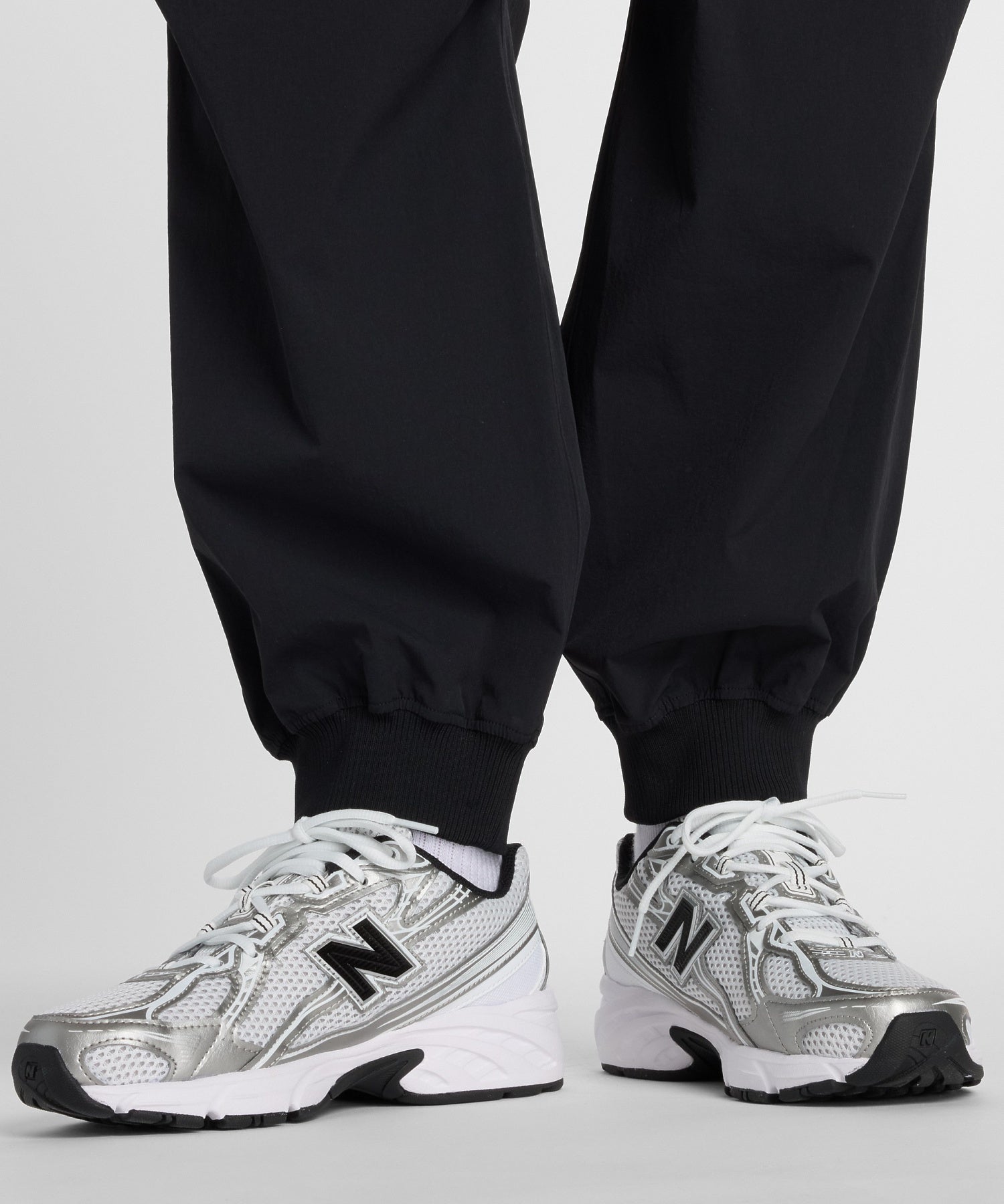 NEW BALANCE/ニューバランス/NB Grey jogger ribbed pants MB61X6WZ