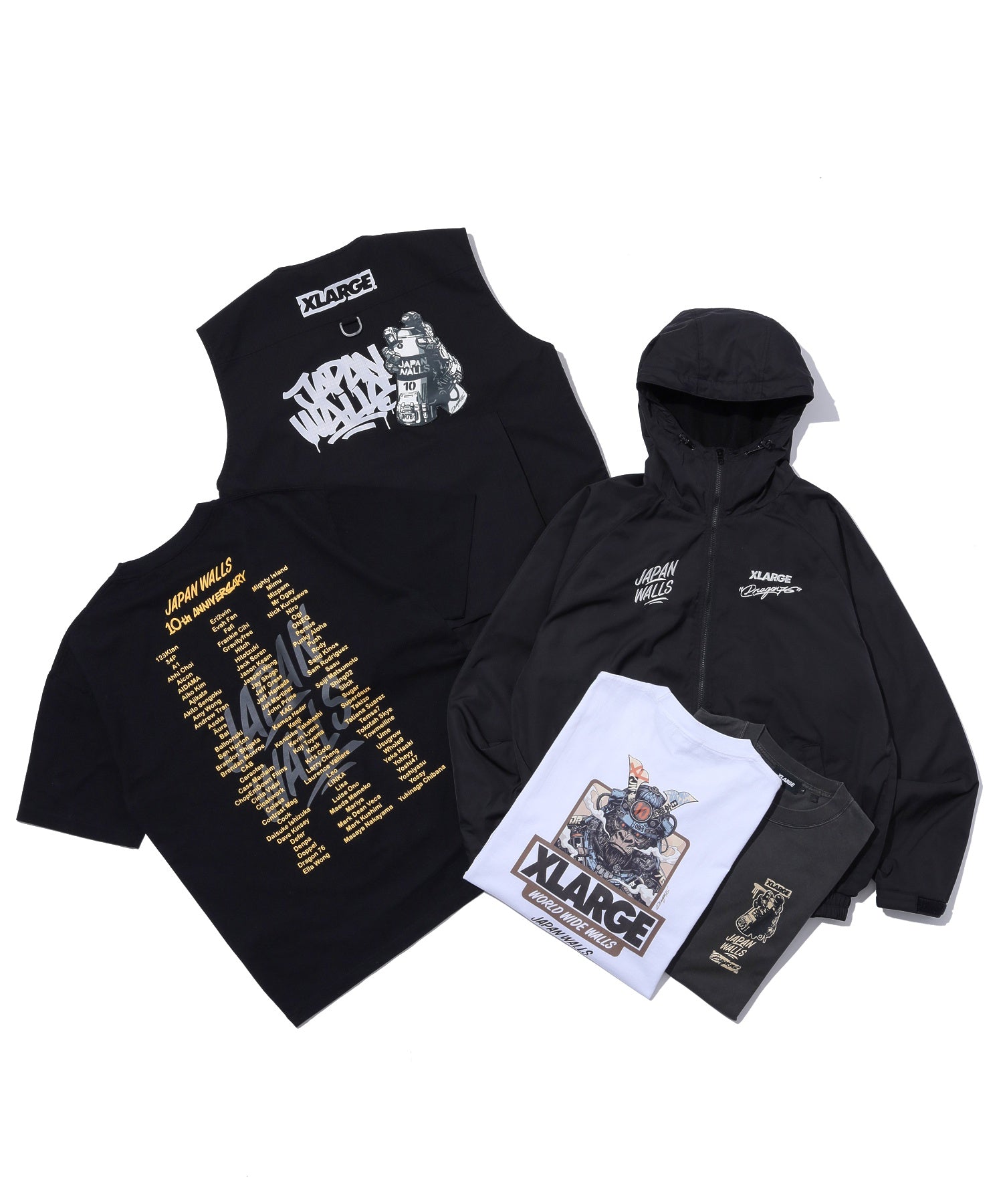 XLARGE x Dragon76 x JAPAN WALLS S/S TEE calif-ART