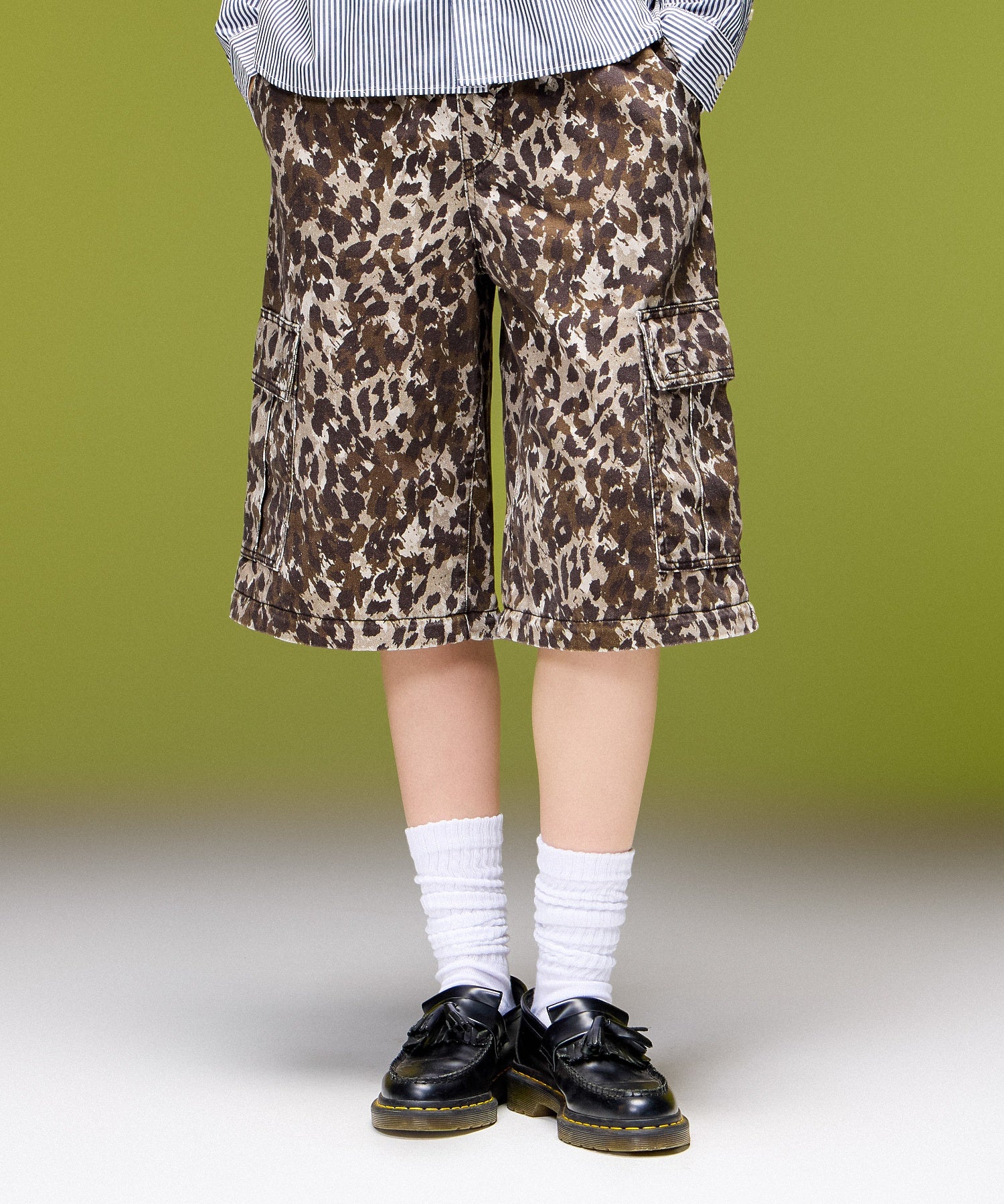 EMBLEM POCKET 2WAY WIDE LEG CARGO PANTS