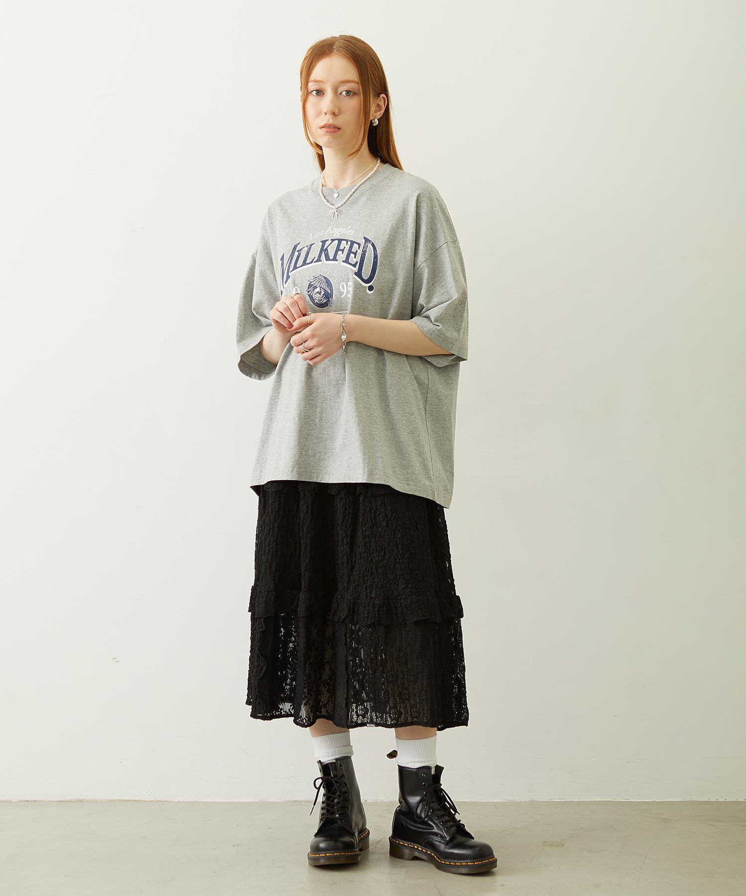 LACE FRILL DIRNDL SKIRT
