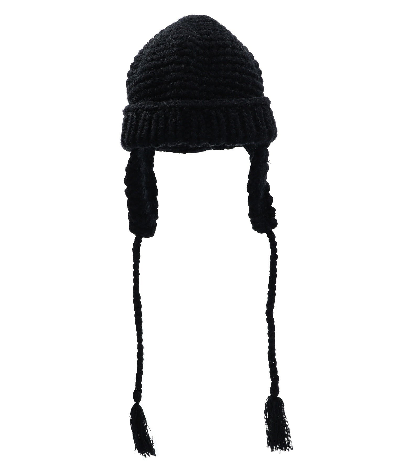 LOGO EARFLAP KNIT CAP MILKFED.