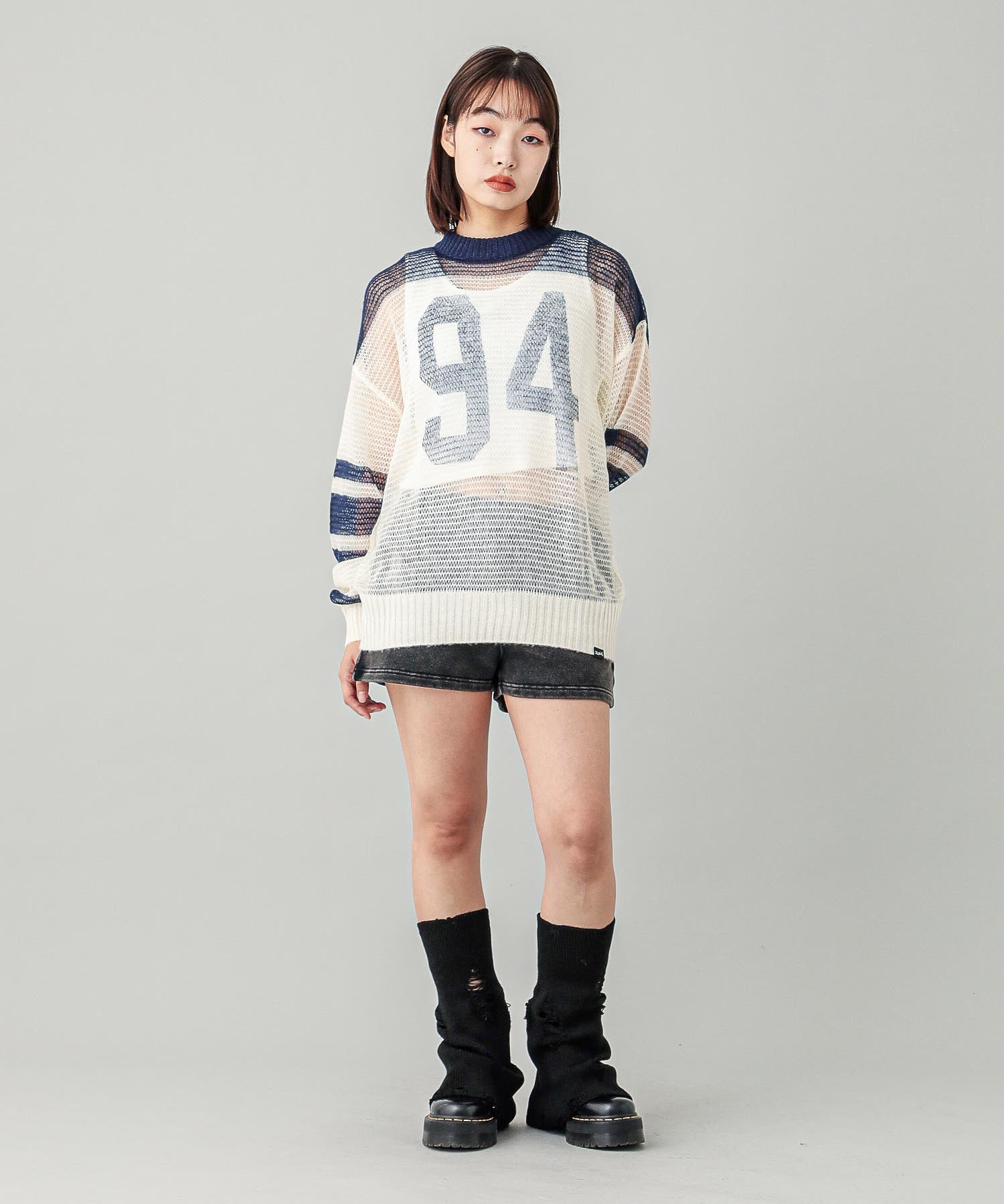 NUMBERING KNIT TOP