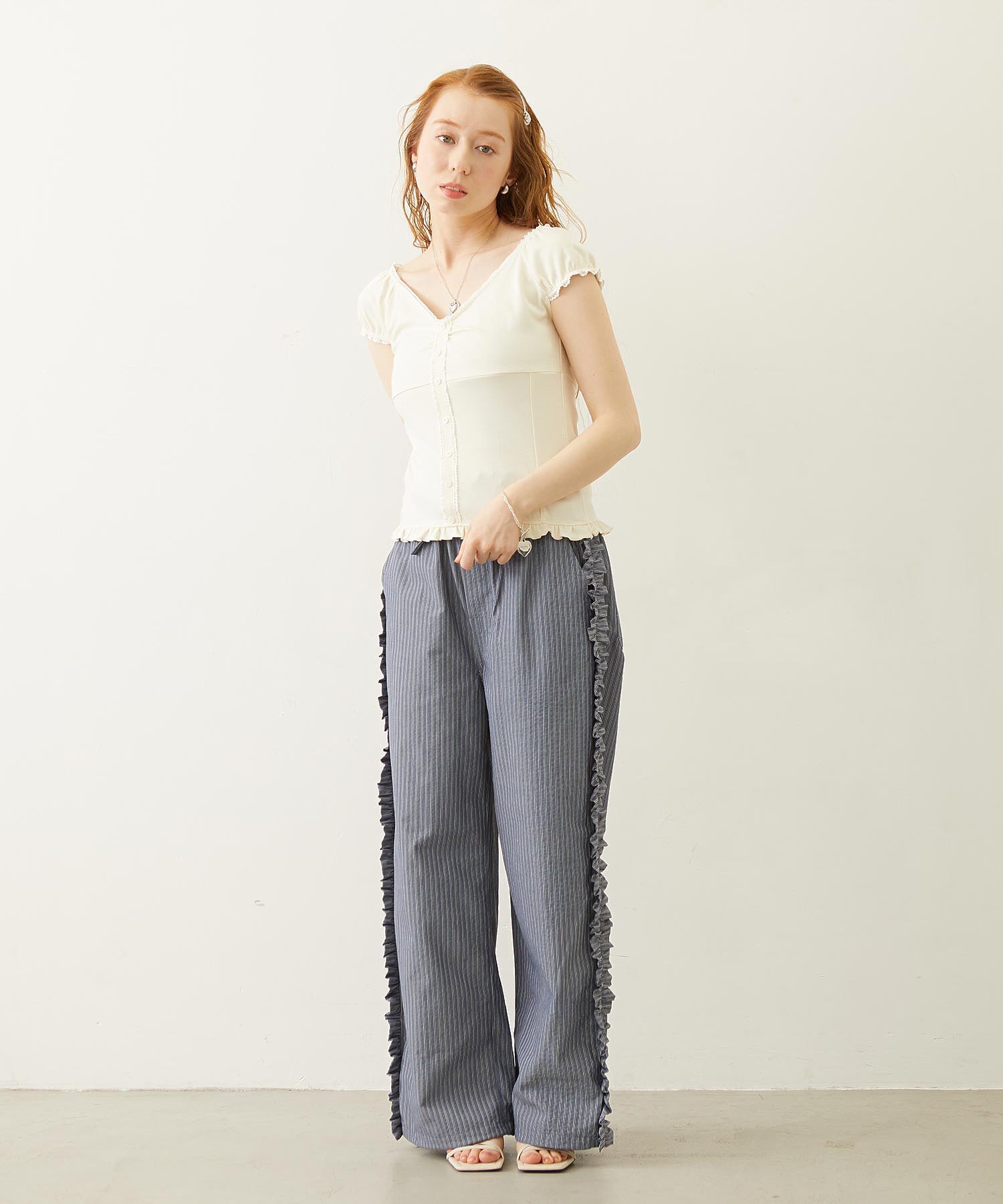 FRILL CAP SLEEVE TOP