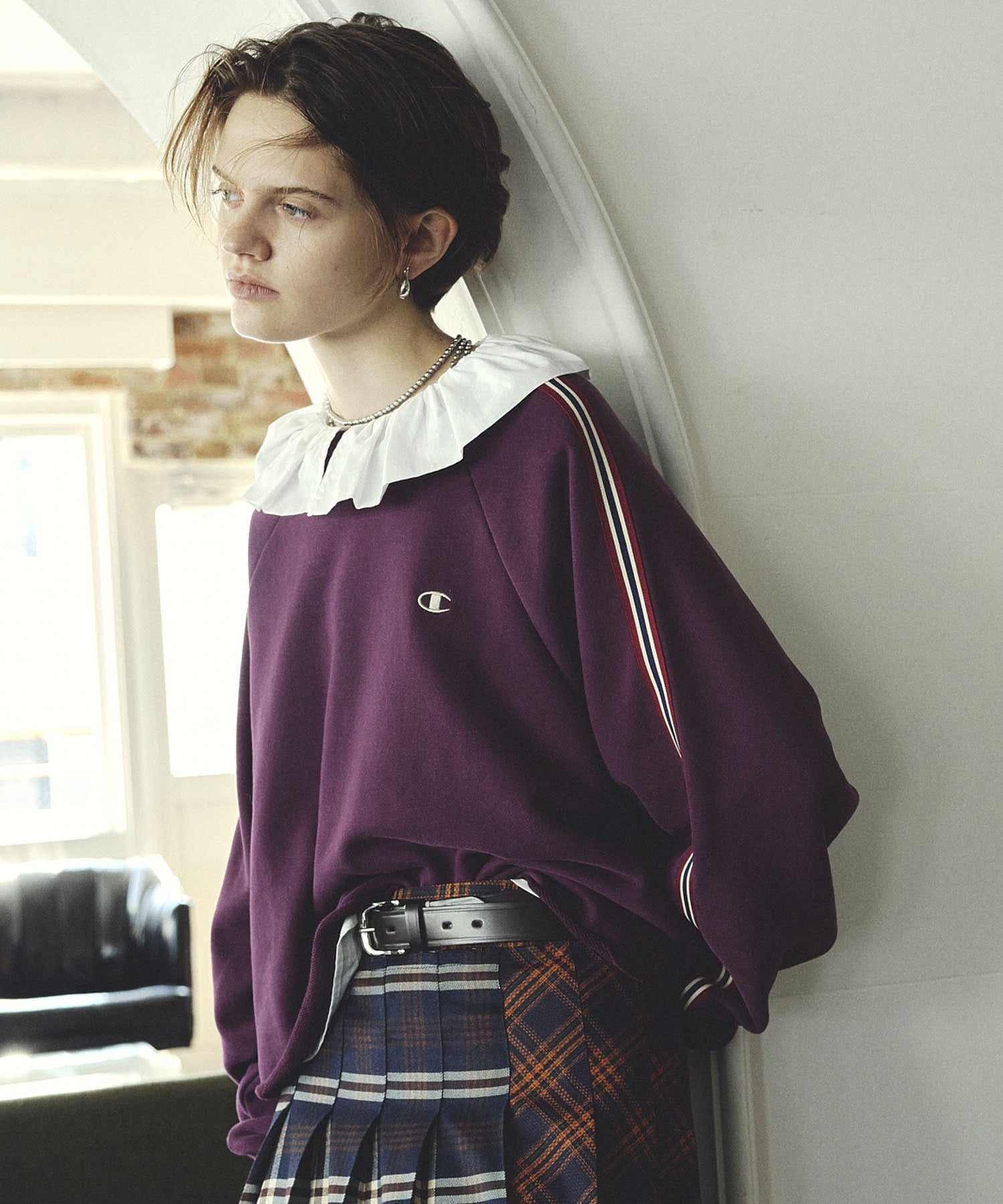 【Champion別注】ROSE BUD×Champion SIDE LINE SWEAT