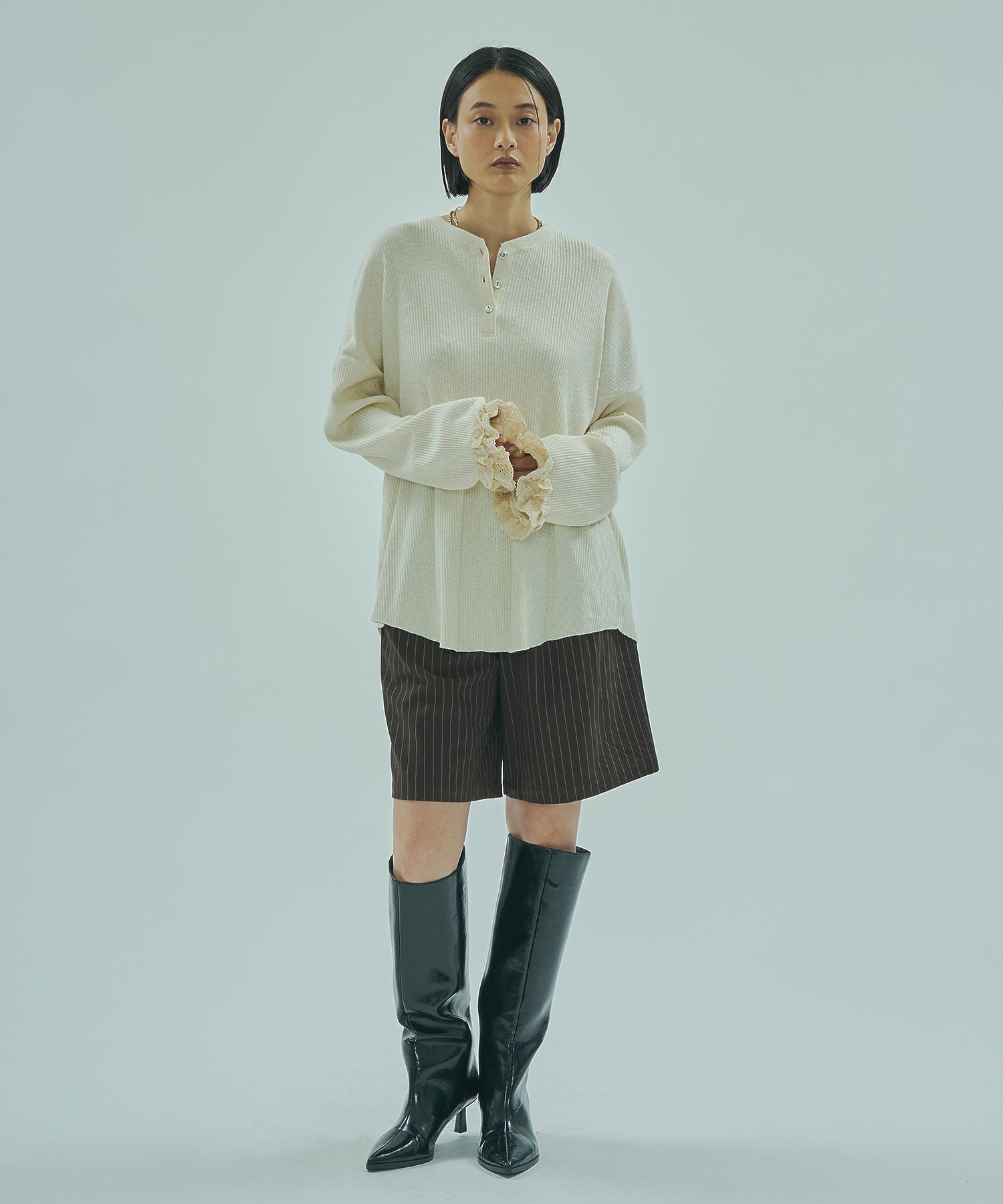 model:163cm 着用サイズ:M