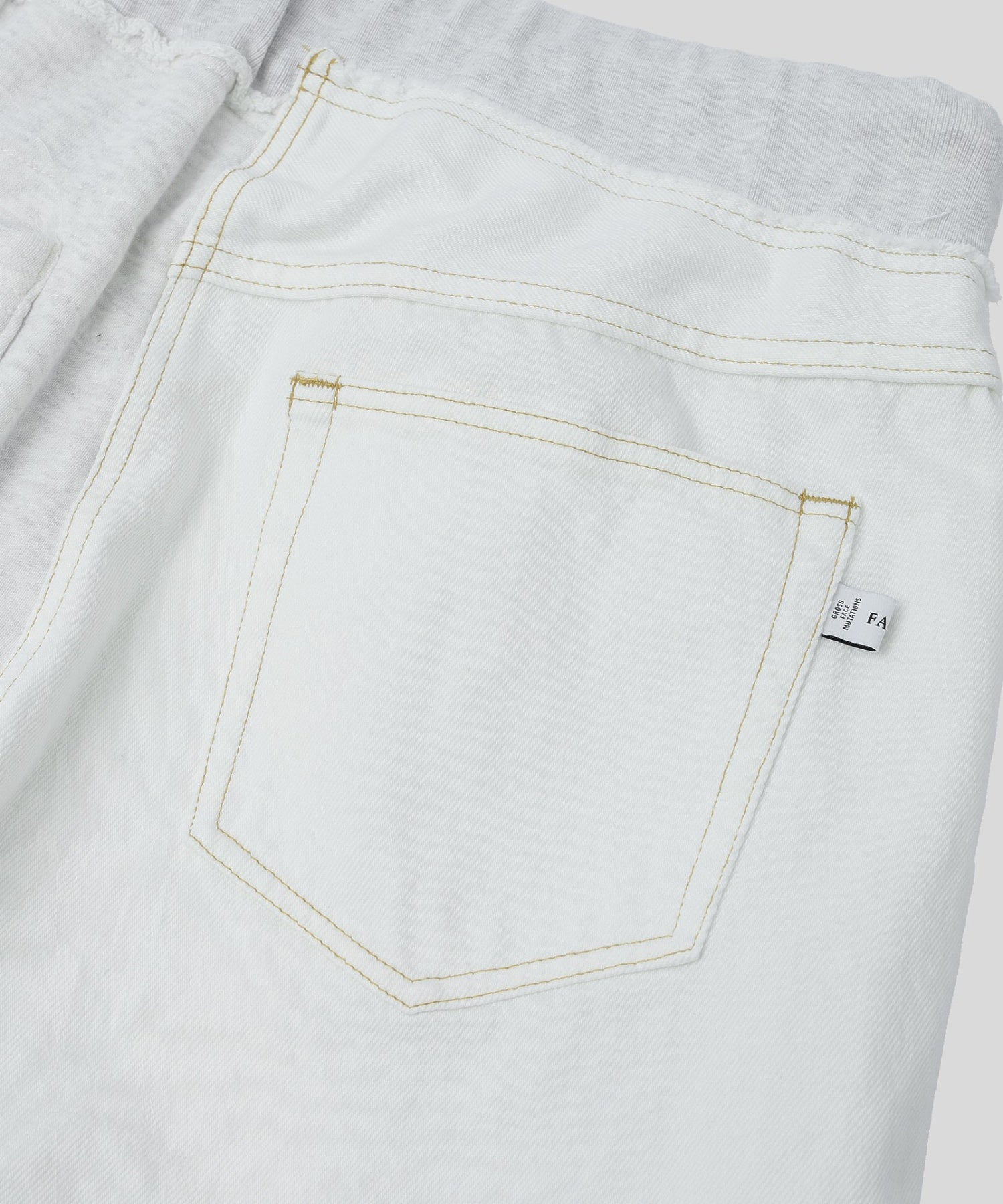 FACETASM/ファセッタズム/DENIM MERGING SWT PANTS MYK-PT-08