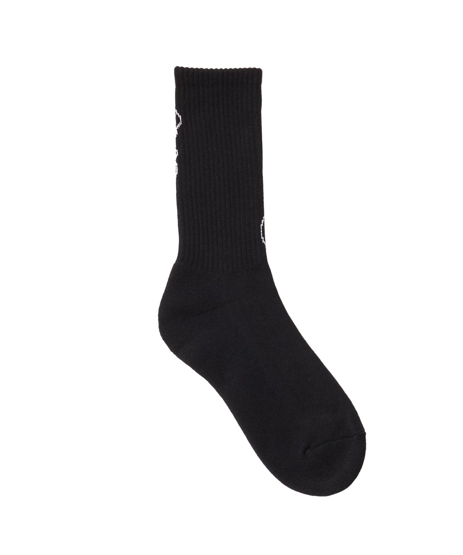 GLITTER SCRIPT LOGO JACQUARD RIB SOCKS