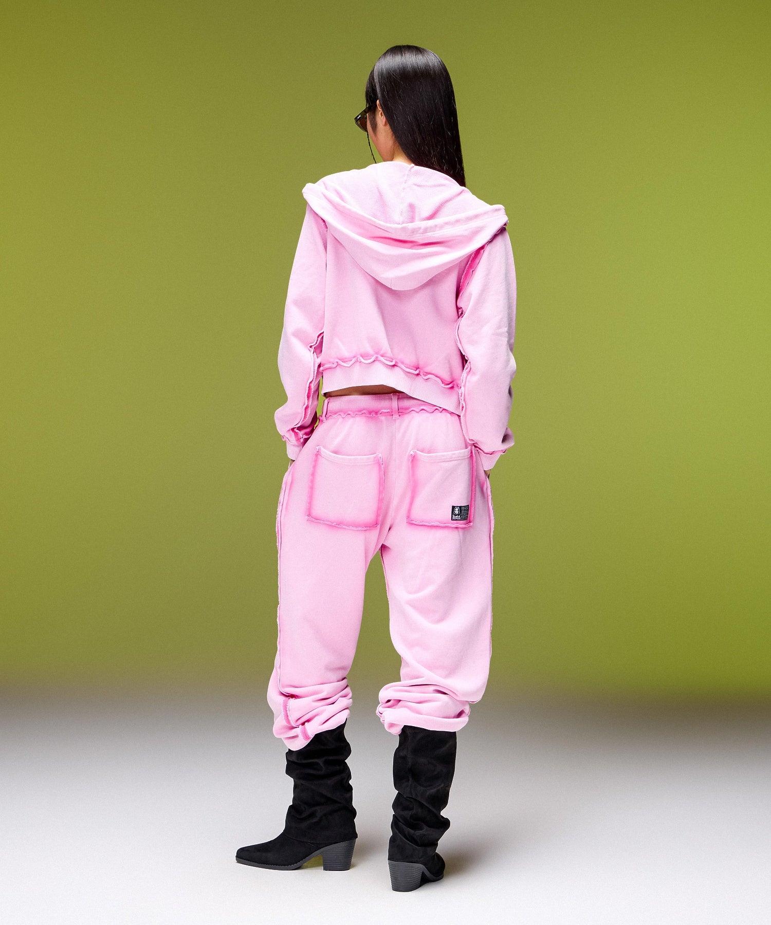 FADED CUT OUT SWEATPANTS
